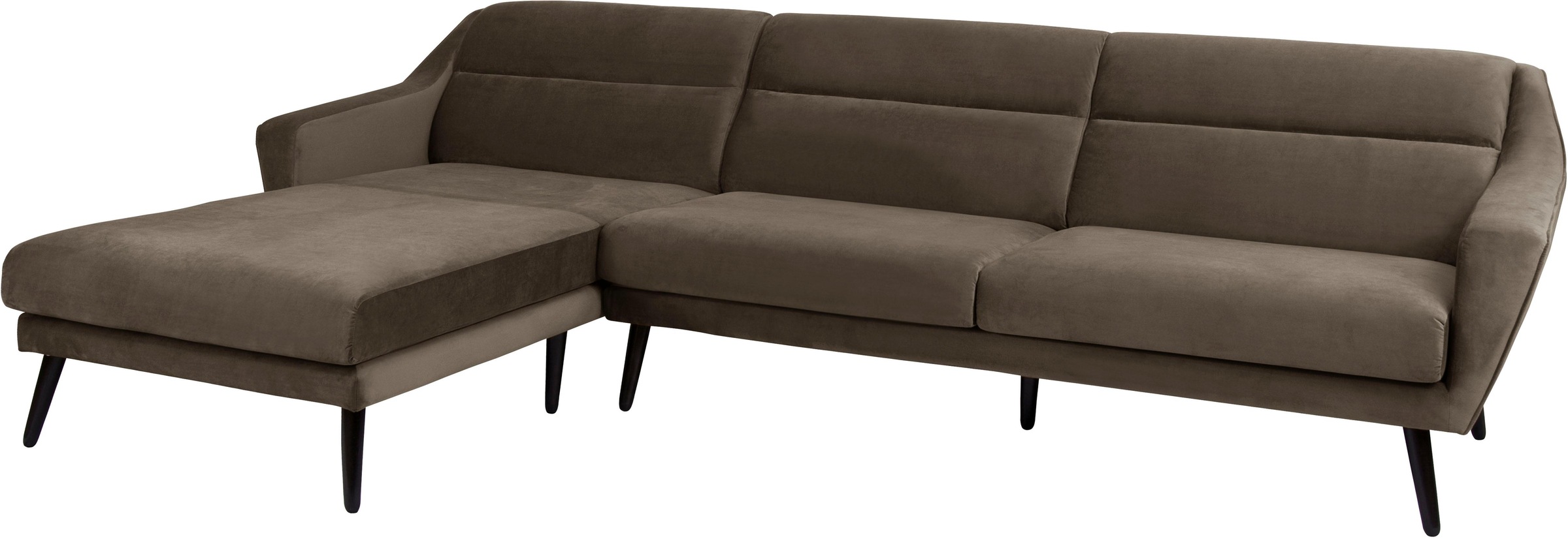 OTTO home Ecksofa »Bille L-Form« mit Naht im Rückenkissen und Beinen aus Ei günstig online kaufen