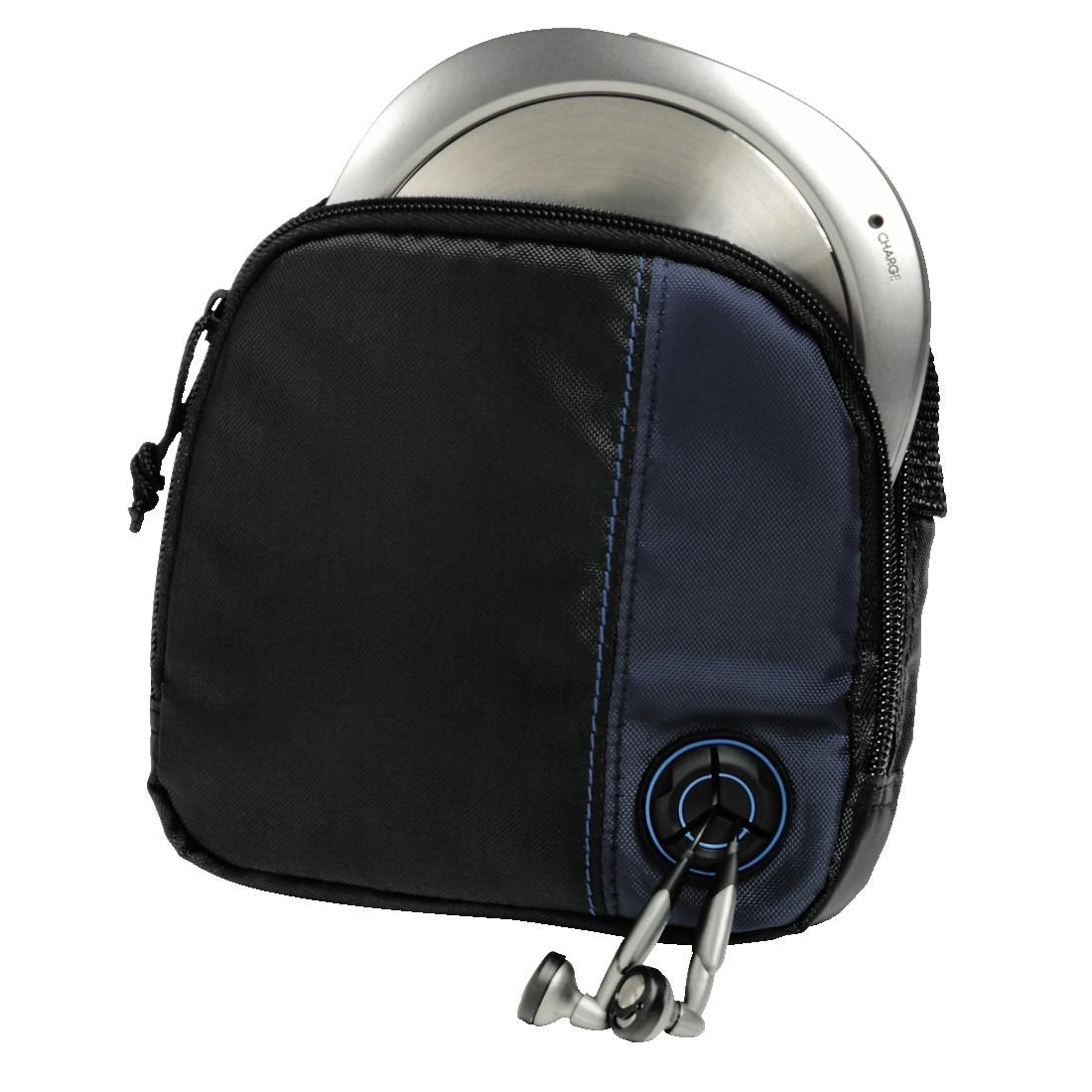 Hama CD-Player Tasche »Tasche für Discman und 3 CDs, Schwarz Blau, Trageriemen, Kabelausgang«