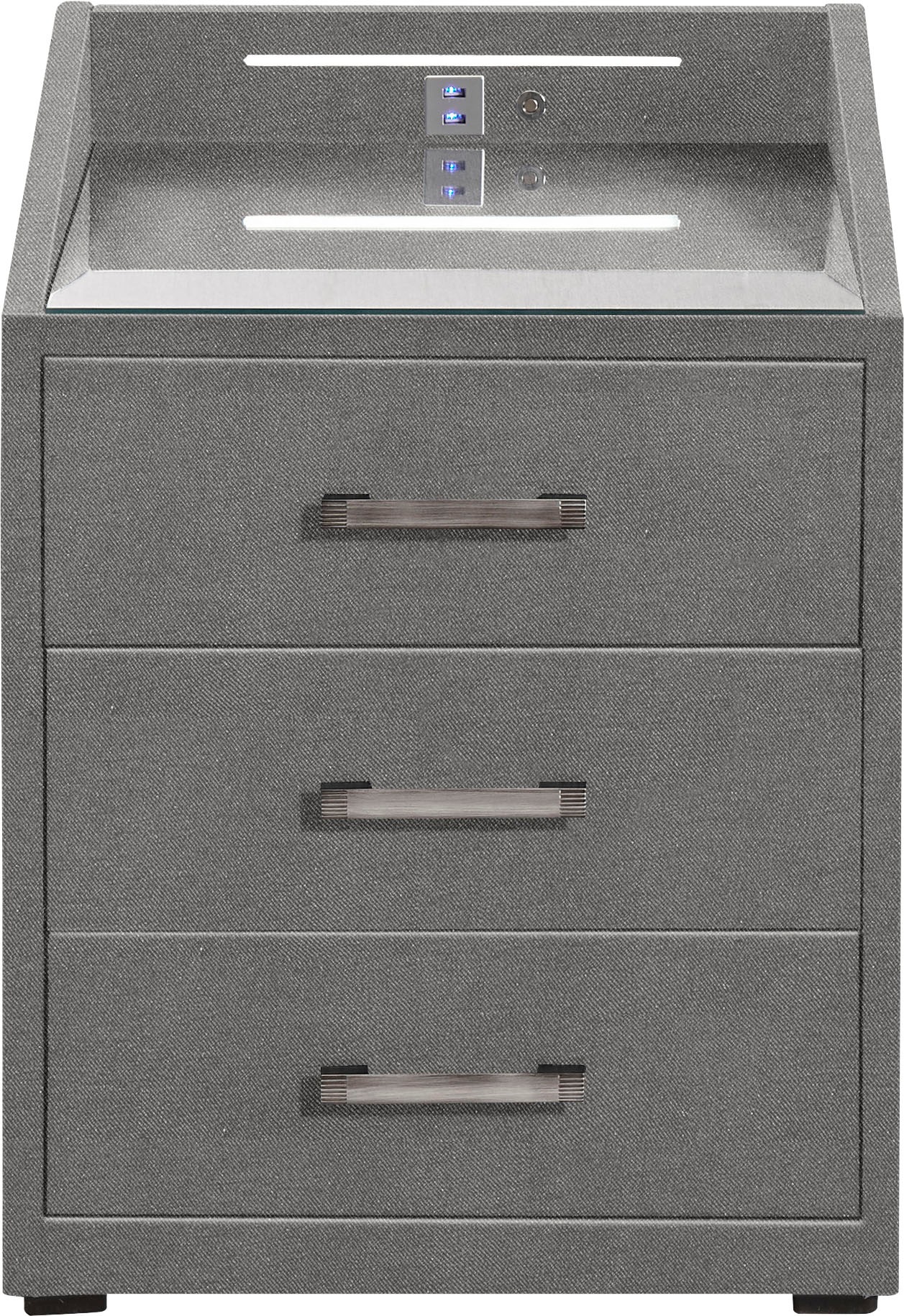 ED EXCITING DESIGN Nachtkonsole »Moon« mit LED-Beleuchtung und USB-Anschluss & USB-C-Anschluss