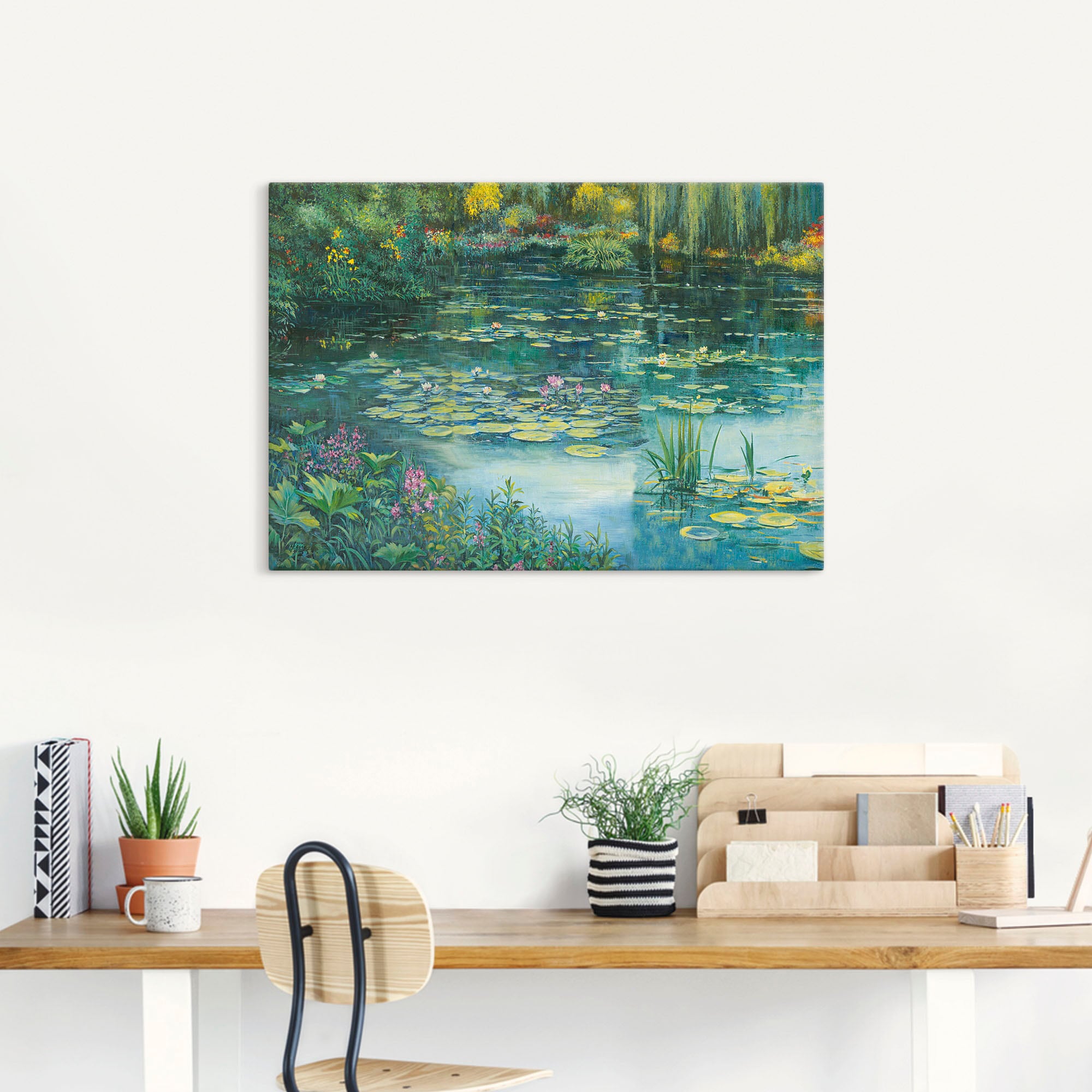 Artland Wandbild »Teichlandschaft I«, Gewässer, (1 St.), als Alubild, Outdoorbild, Leinwandbild, Poster in verschied. Größen