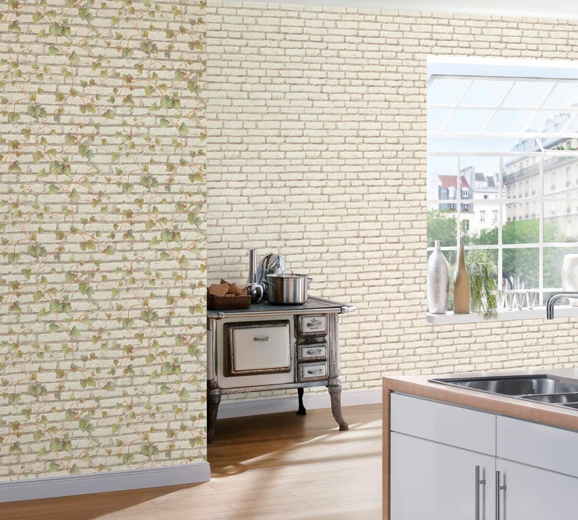 living walls Vliestapete »Best of Wood`n Stone 2nd Edition«, Steinoptik-gemustert-Motiv, Blumentapete Tapete Stein Tapeten Wohnzimmer modern Design Wandtapete