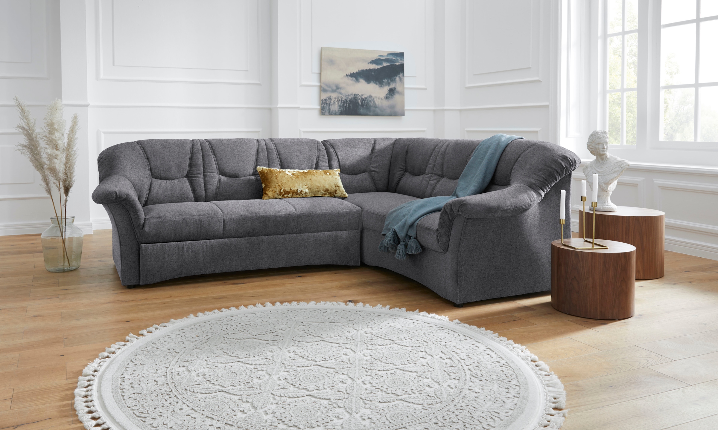 DOMO collection Ecksofa »Sarafina zeitlos und komfortabel, optional mit Fed günstig online kaufen