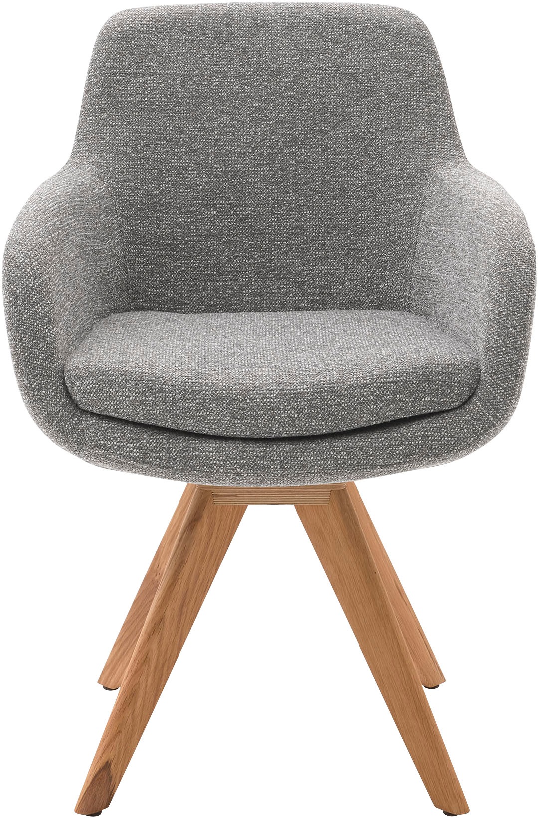 Musterring Esszimmerstuhl »Tavia«, (Set), 2 St., Chenille, Stativgestell Wildeiche massiv, Drehfunktion optional, diverse Farben