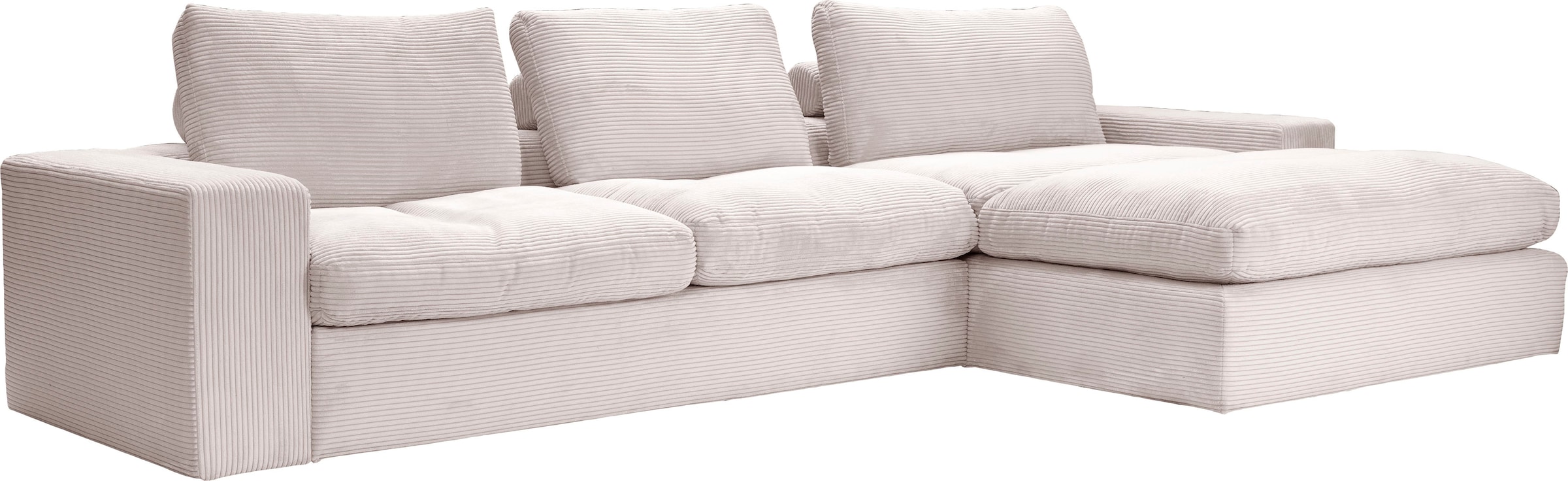 alina Ecksofa »Sandy«, mit losen Sitz und Rückenkissen, in modernem Cordstoff