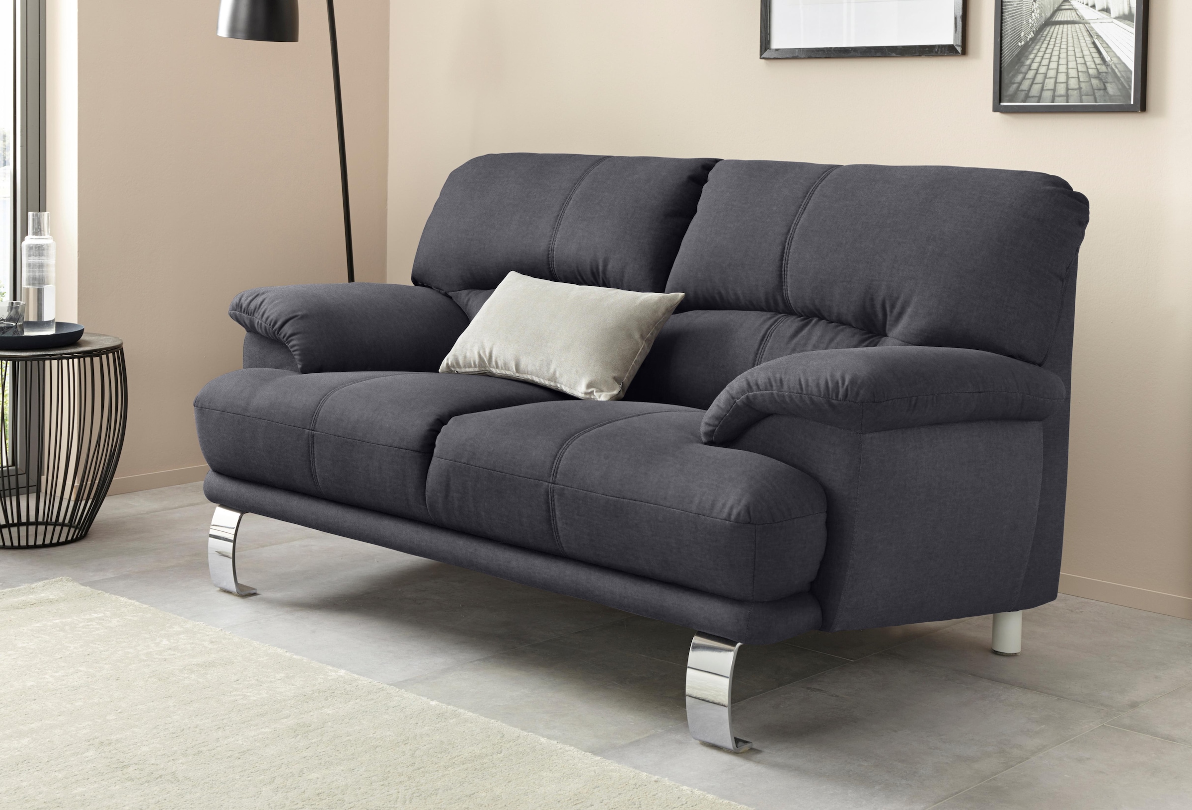 TRENDMANUFAKTUR 2-Sitzer »Cecilia II, mit italienischem Design, tollen Details« und tollem Sitzkomfort