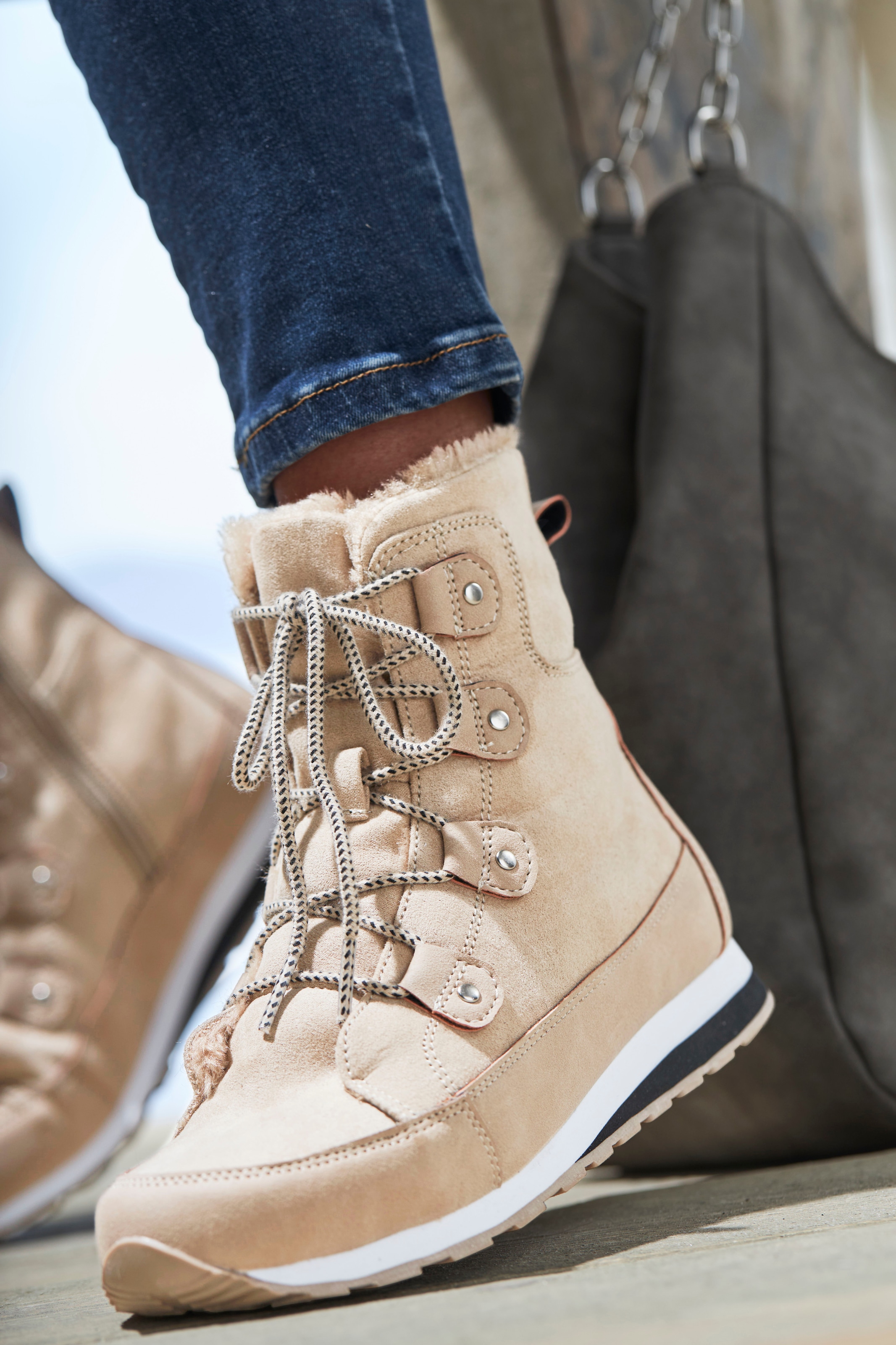 Vivance Stiefelette, mit Warmfutter, Winterstiefel, Stiefel, Boots VEGAN
