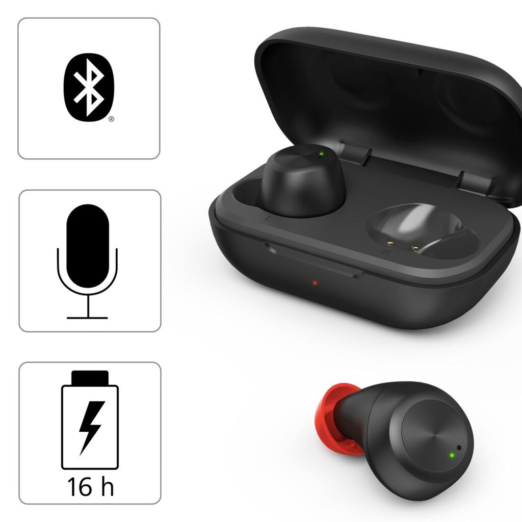 Hama Bluetooth-Kopfhörer »Bluetooth-Kopfhörer True Wireless In-Ear Sprachsteuerung«