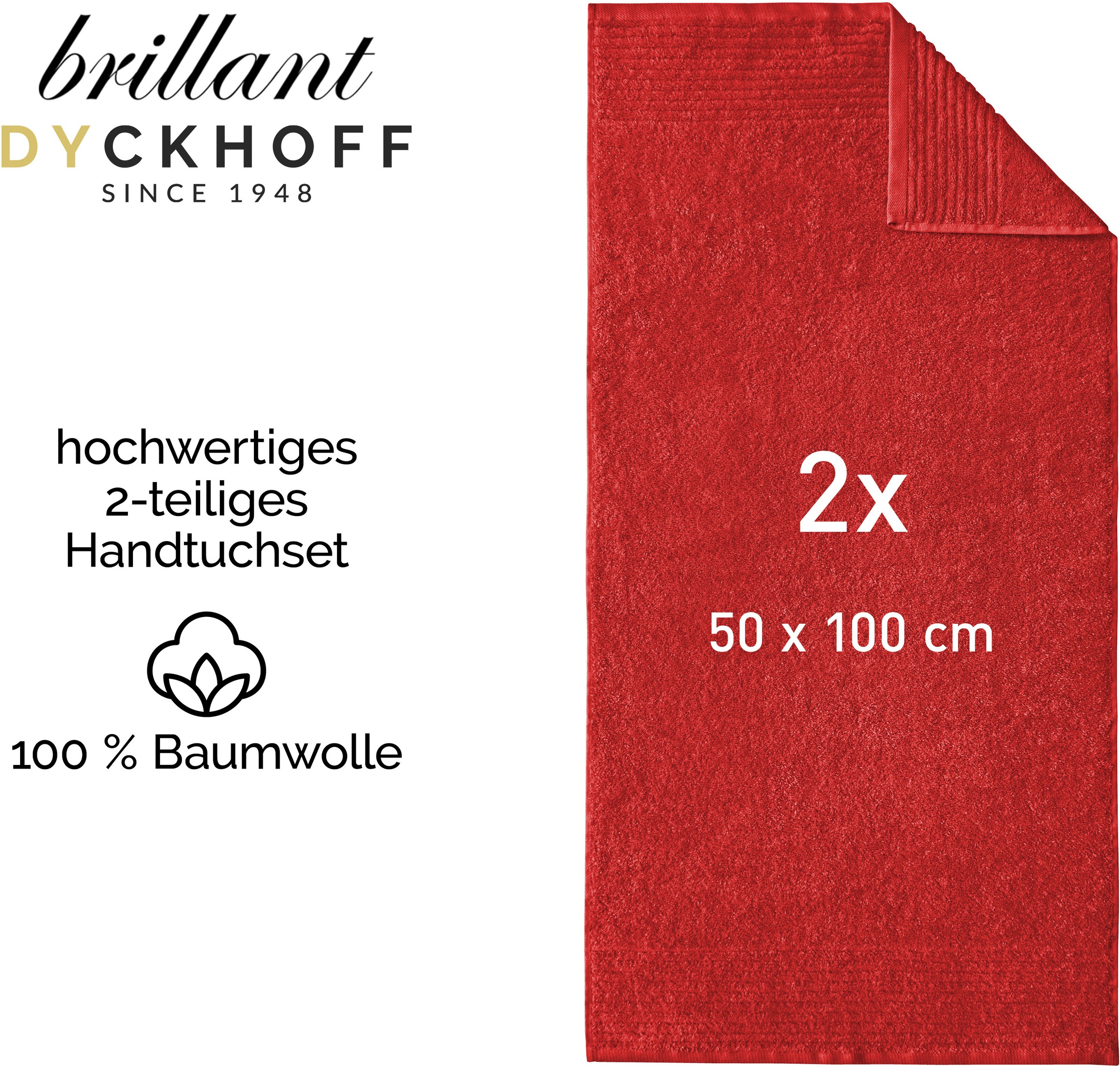Dyckhoff Handtücher »Handtuch-Set BRILLANT 2-tlg., Baumwolle, 50x100 cm« Baumwolle