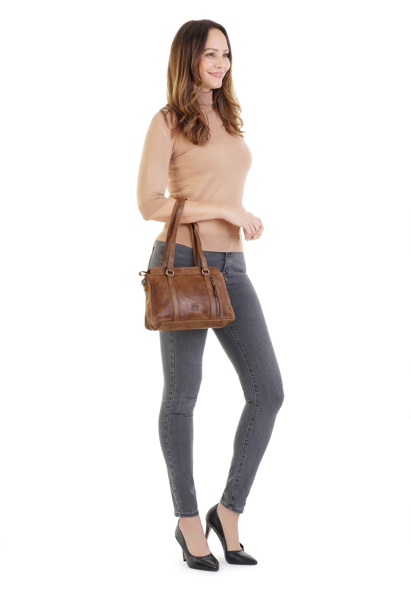 BODENSCHATZ Umhängetasche echt Leder