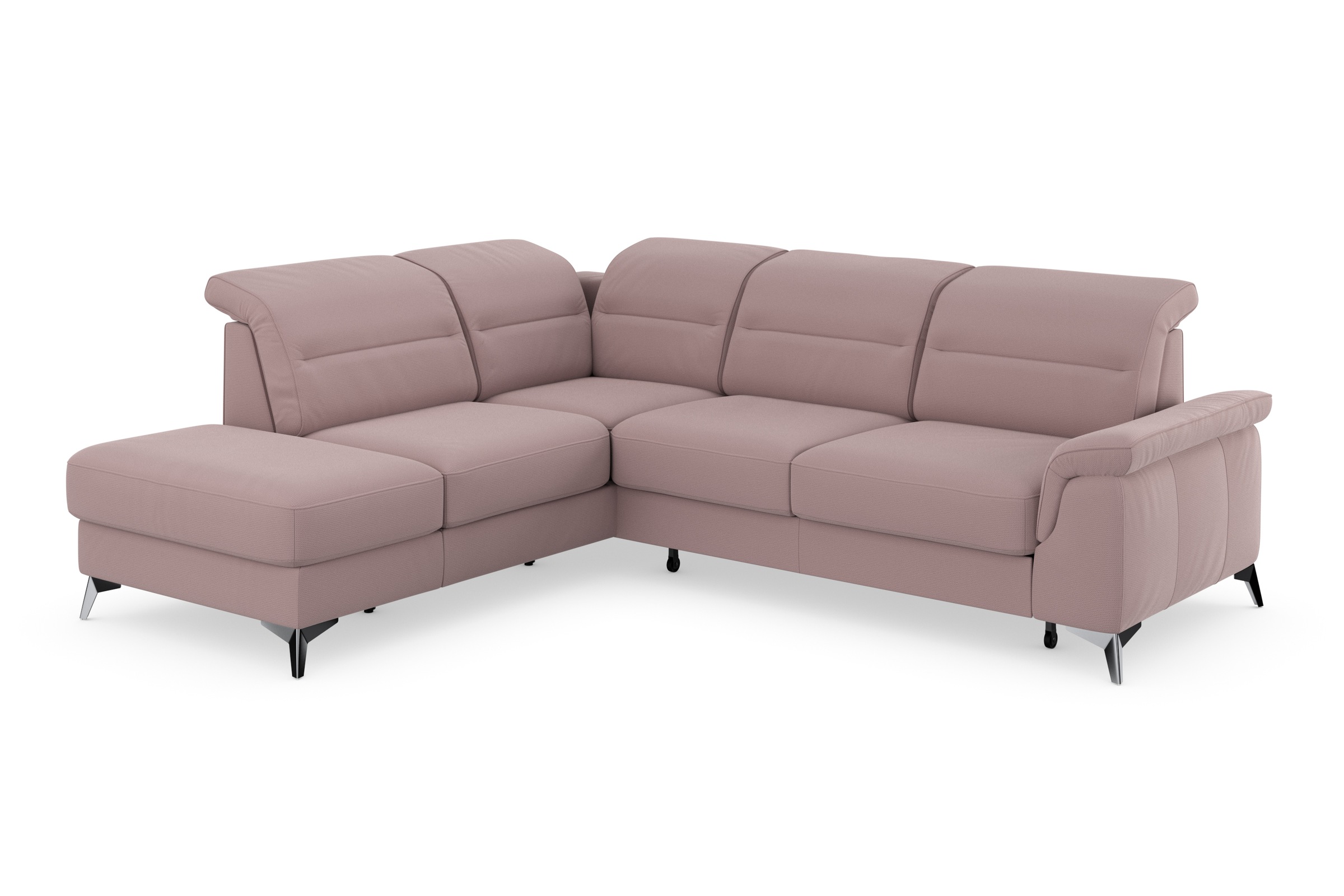 sit&more Ecksofa »Sinatra L-Form«, mit Ottomane, optional mit Kopfteilverstellung und Armteilfunktion