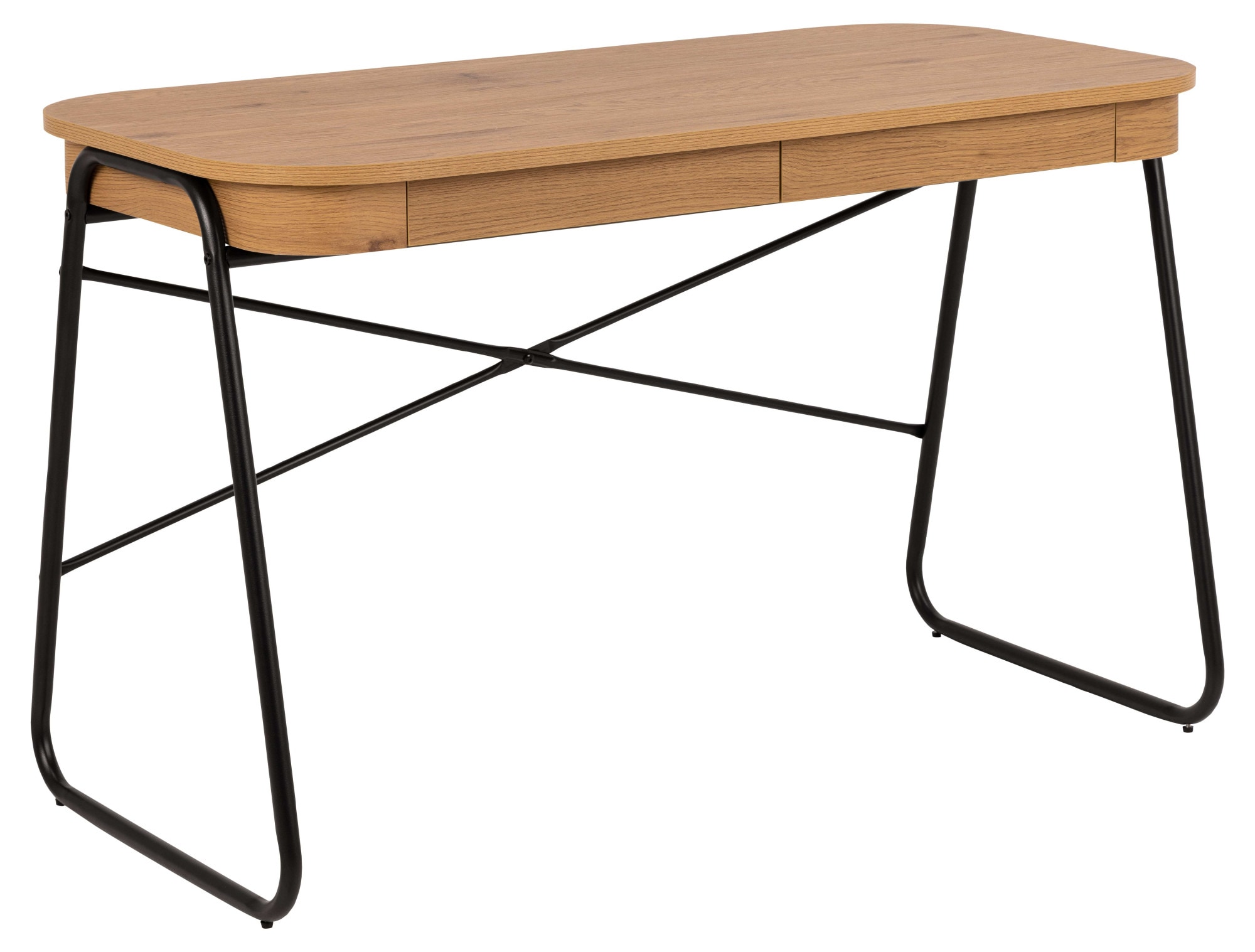 ACTONA GROUP Arbeitstisch »Blueton«, Schreibtisch, 2 Schubladen, Wildeiche rau Papier, 120x60x75 cm