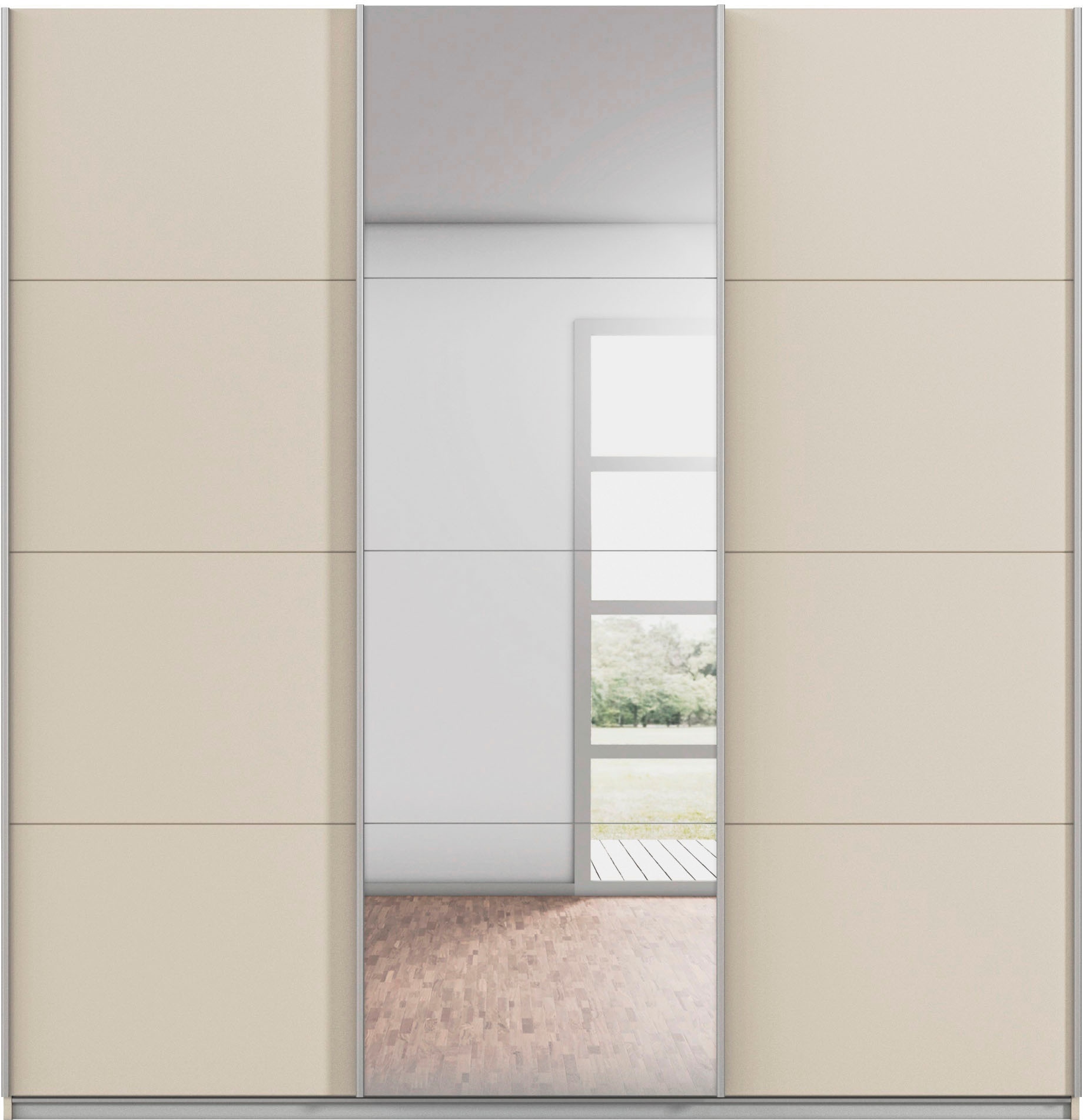rauch Schwebetürenschrank »Kleiderschrank Schrank OTTO´S CHOICE Garderobe AGORDO«, (in zwei Griff-Farben), Top Innenausstattung, in 4 Breiten und 2 Höhen MADE IN GERMANY