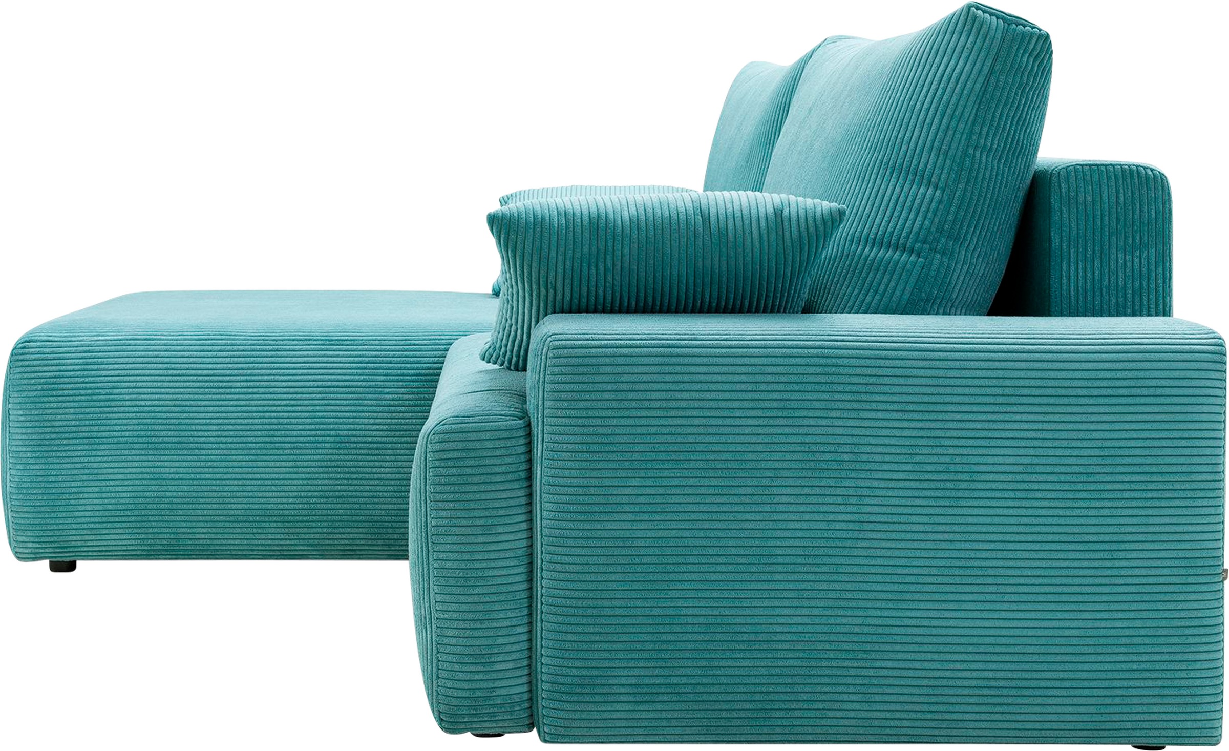 exxpo - sofa fashion Ecksofa »Orinoko, aktuelles Design und hoher Sitzkomfort, L-Form«, inkl. Bettfunktion und Bettkasten, schöne Farben im angesagten Cord