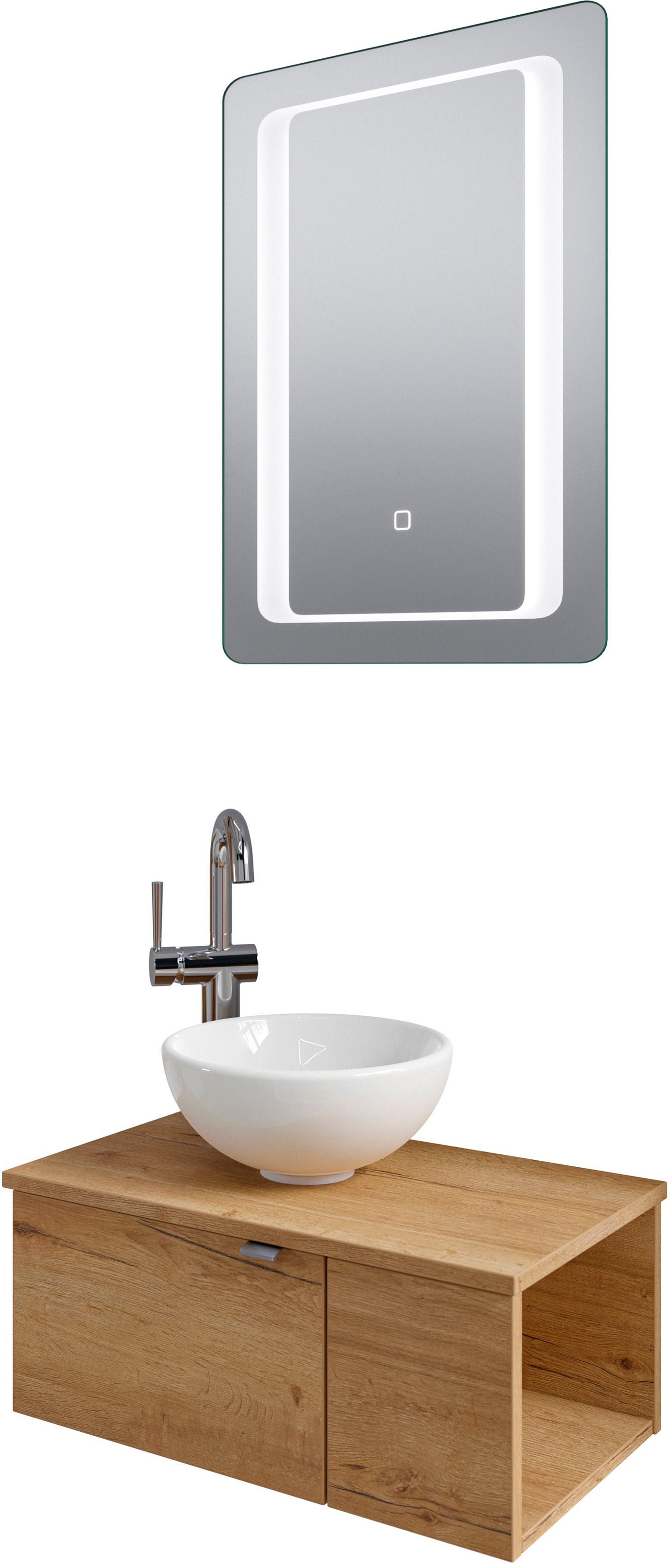 Saphir Badmöbel-Set »Serie 6915«, (4 St.), Gäste-Bad, 61 cm breit, mit LED- günstig online kaufen