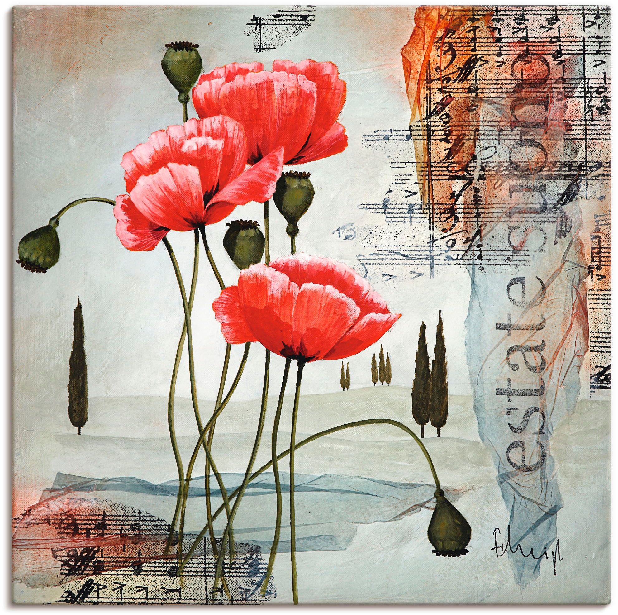 Artland Wandbild »Klatschmohn« Blumen 1 Stk. tlg. als Leinwandbild, Poster, günstig online kaufen