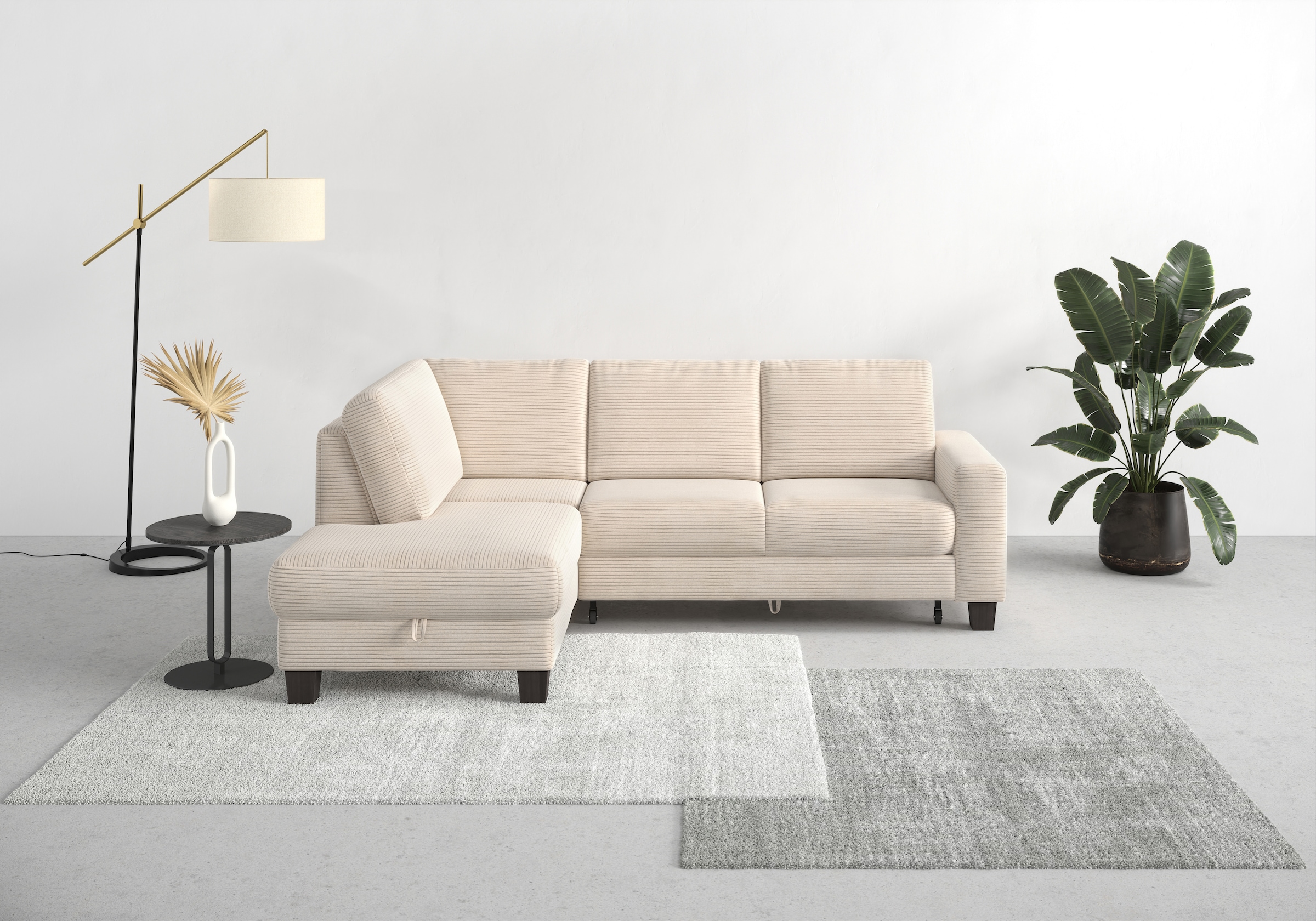 Home affaire Ecksofa »Summer L-Form«, mit Ottomane, mit oder ohne Bettfunkt günstig online kaufen