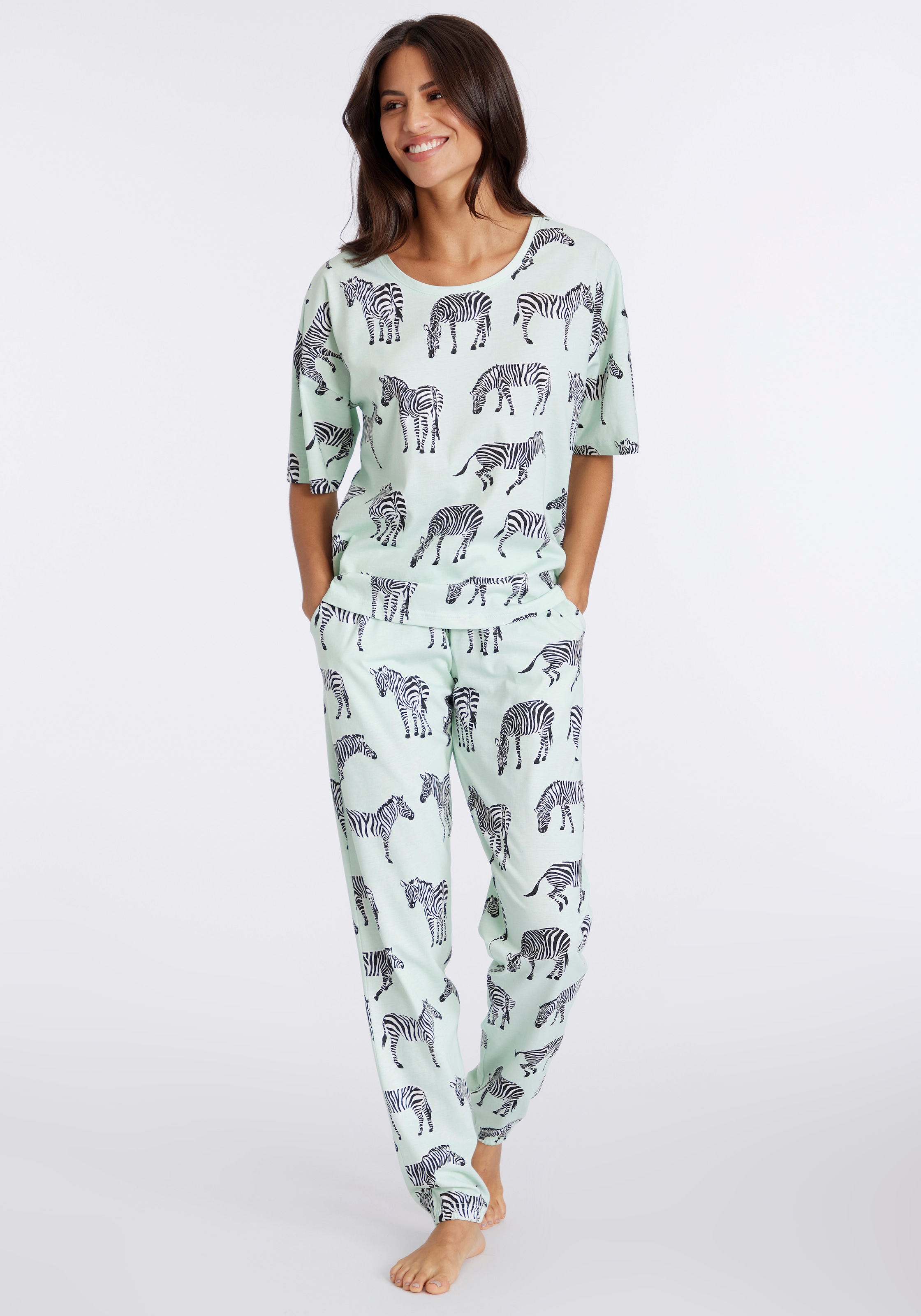 Vivance Dreams Pyjama, (2 tlg.), mt Animal Alloverprint online kaufen | Pyjama-Sets