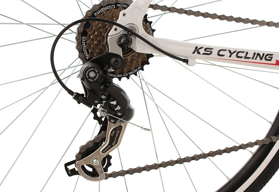 KS Cycling Fitnessbike »Lightspeed«, 21 Gang, Shimano, Tourney RD-TX 35 Schaltwerk, Kettenschaltung, für Damen und Herren, Kettenschaltung