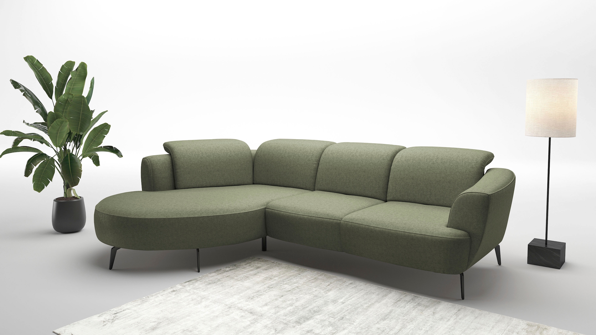 sit&more Ecksofa »Zoe«, ink.Sitztiefenverstellung, wahlweise mit Kopfteilverstellung