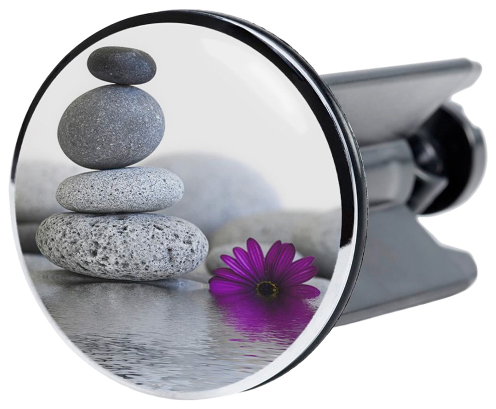Sanilo Badaccessoire-Set »Energy Stones«, (Komplett-Set, 3 tlg.), bestehend aus WC-Sitz, Badteppich und Waschbeckenstöpsel