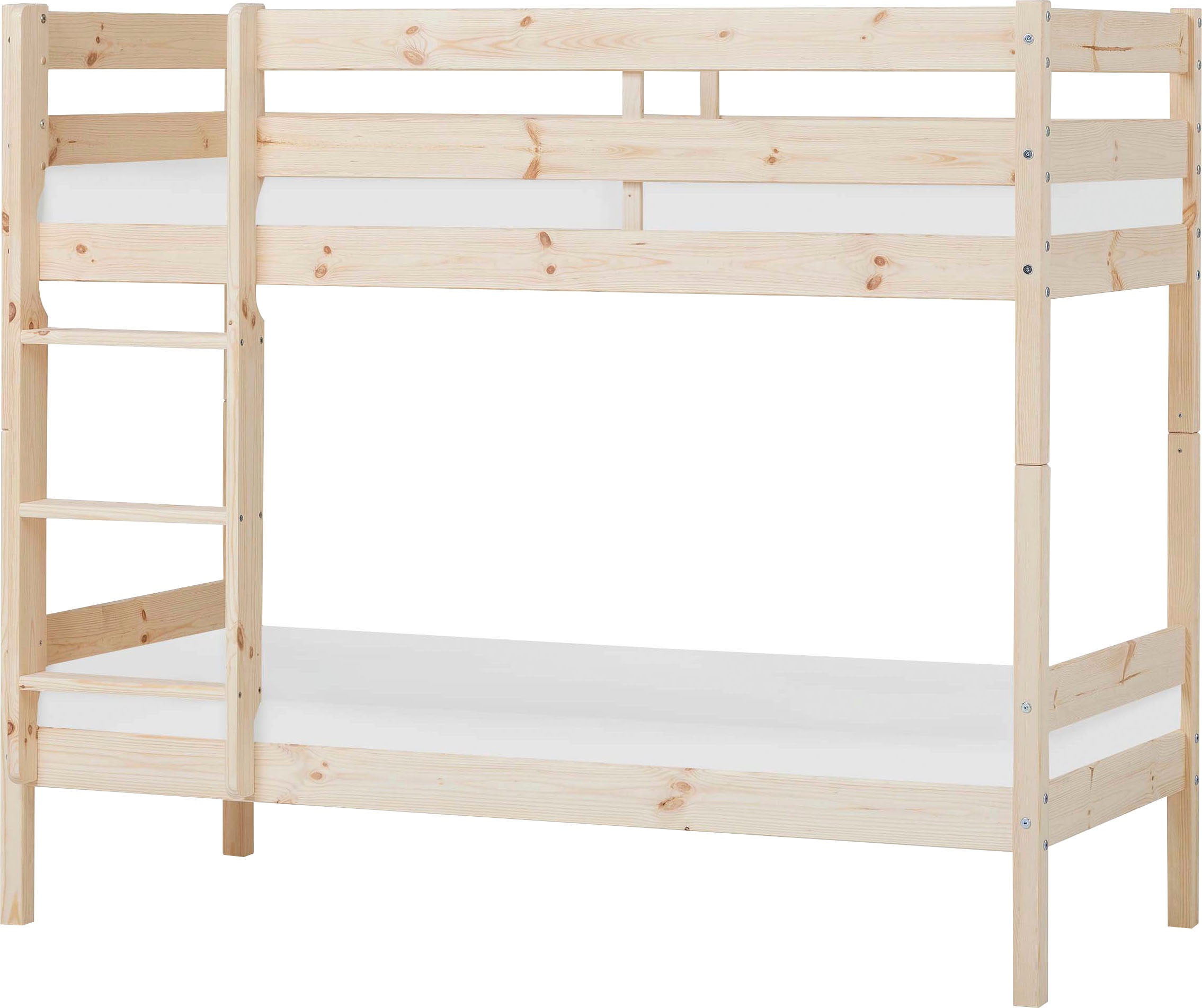 Hoppekids Etagenbett »ECO Comfort Kinderbett 90x200 oder 70x160 aus Massivholz in 4 Farben«, TÜV, FSC und Nordisches Umweltzeichen – wahlweise mit Matratzen