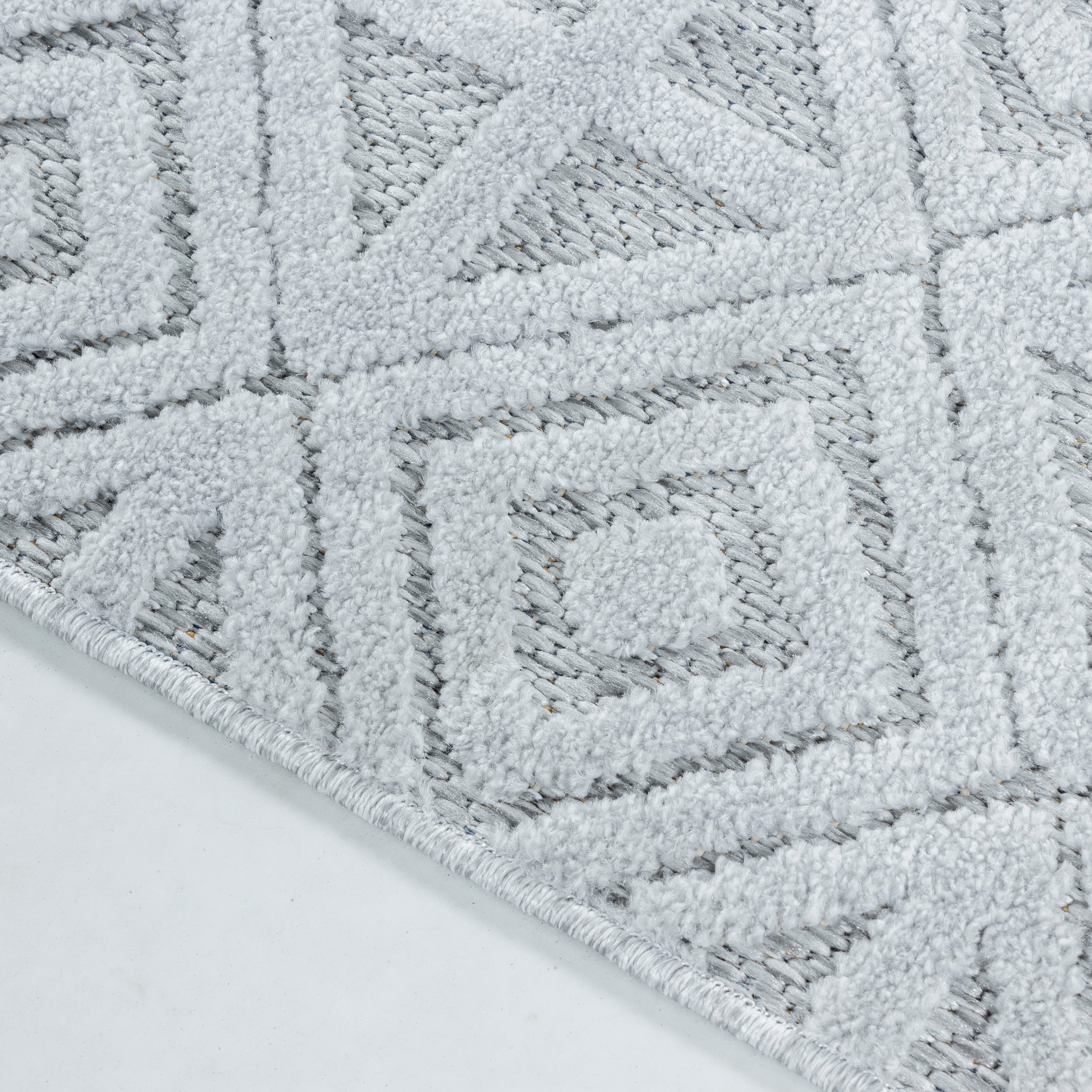 Ayyildiz Teppiche Teppich »BAHAMA 5156«, rechteckig, 8 mm Höhe, Läufer, Flachflor mit Hoch-Tief-Struktur, In-und Outdoor geeignet