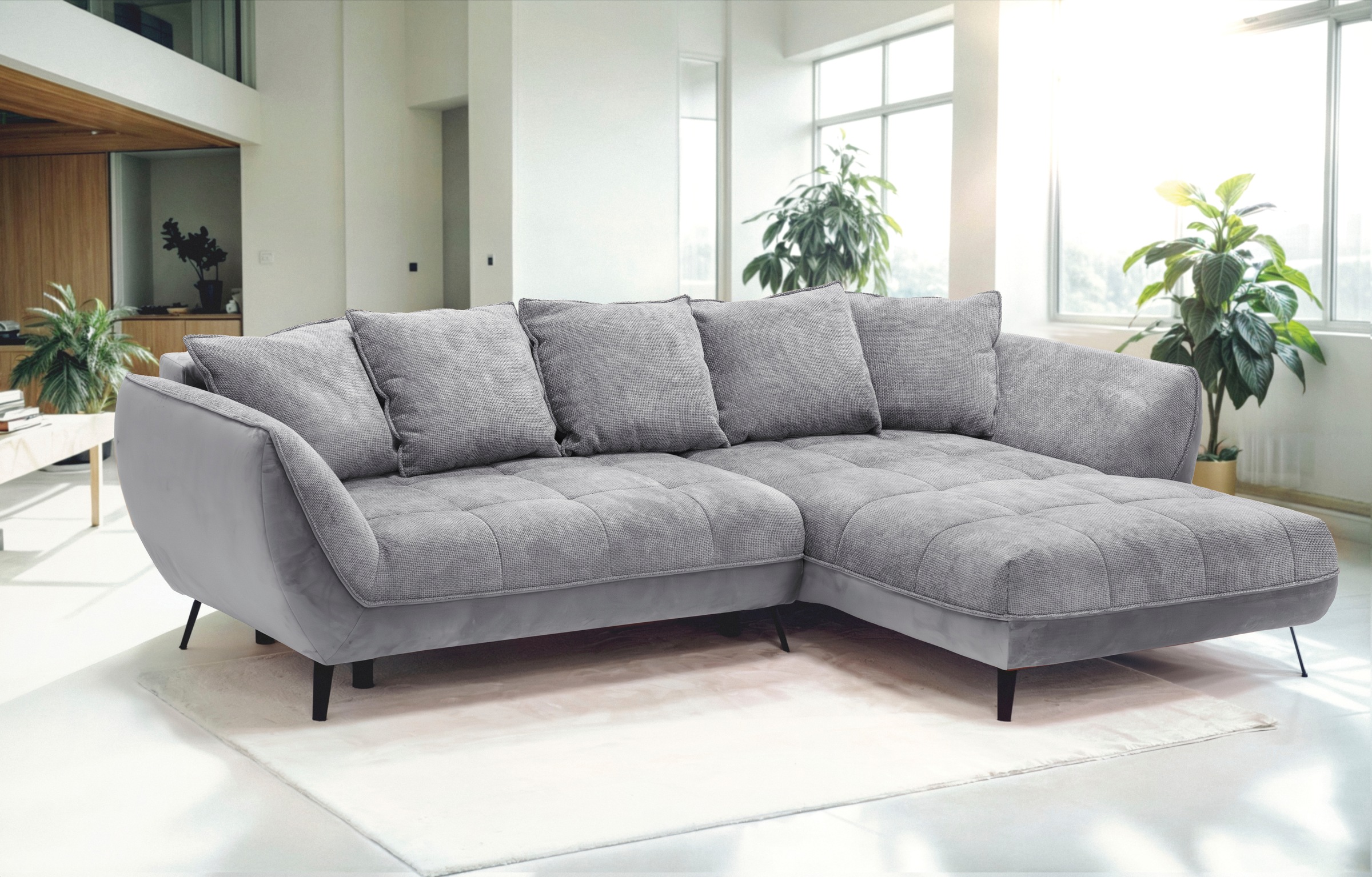 exxpo - sofa fashion Ecksofa »Midway mit einfacher Easy-Lift-Bettfunktion, günstig online kaufen