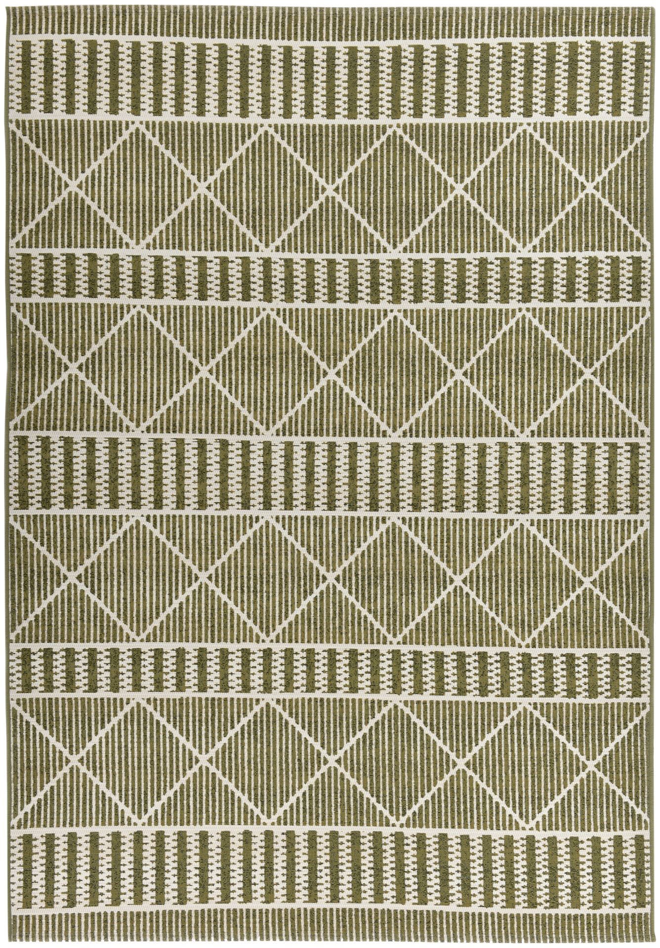 TOM TAILOR HOME Teppich »Funky Outdoor Geometric«, rechteckig, 5 mm Höhe, Flachgewebe, modernes Rauten Design, Outdoor geeignet, Wohnzimmer