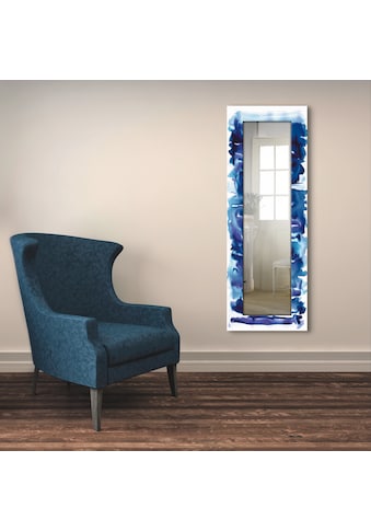 Artland Wandspiegel »Aquarell in blau«, gerahmter Ganzkörperspiegel mit Motivrahmen,... kaufen