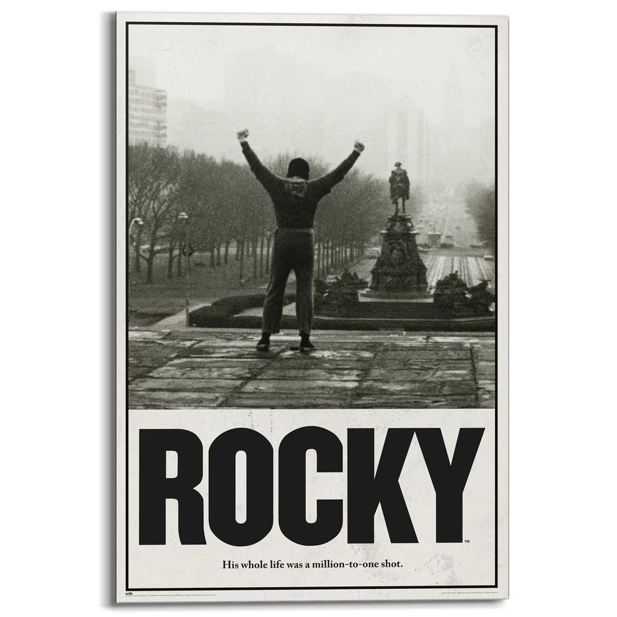 Reinders! Deco-Panel »Rocky - Rocky Balboa«, Teenager Zimmer - Schwarz-Weiß günstig online kaufen