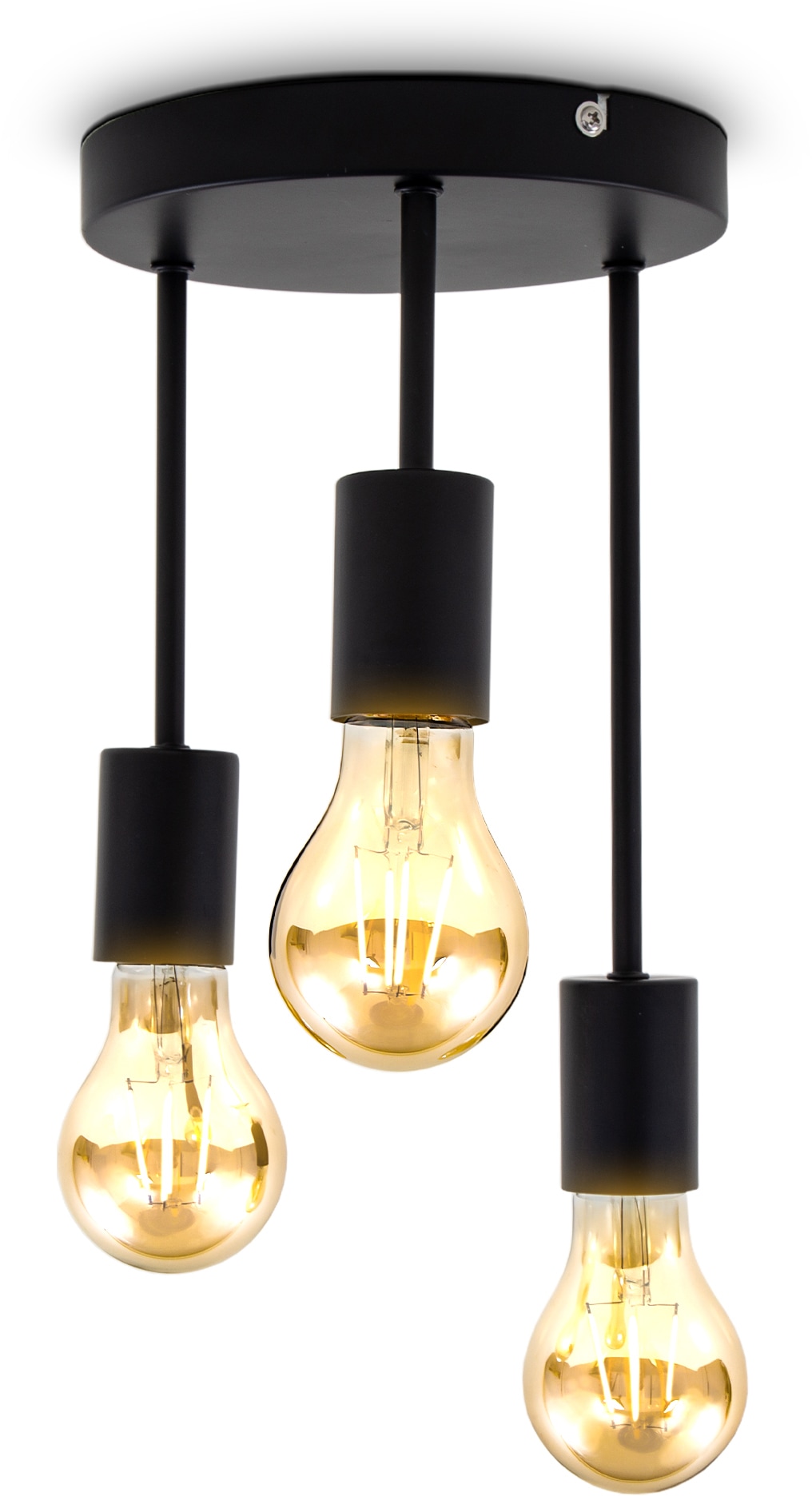 B.K.Licht Deckenspot »BK_DS1458 Deckenlampe, Retro, Schwarz matt, Metall«, günstig online kaufen