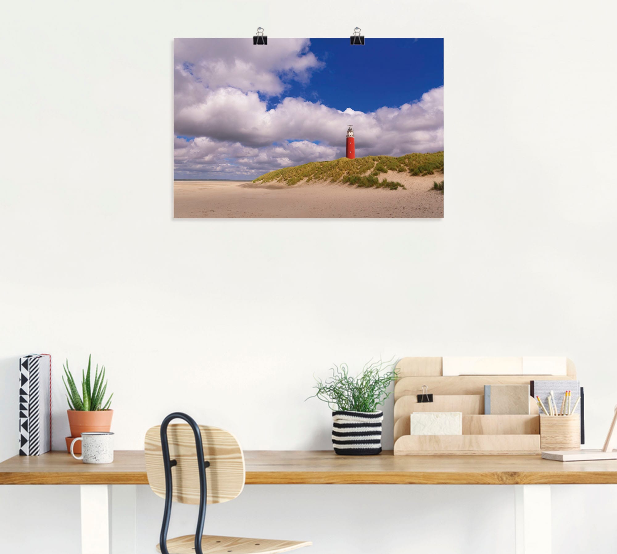 Artland Wandbild »Wolkenimpression am Leuchtturm«, Küste, (1 St.), als Alubild, Outdoorbild, Poster in verschied. Größen