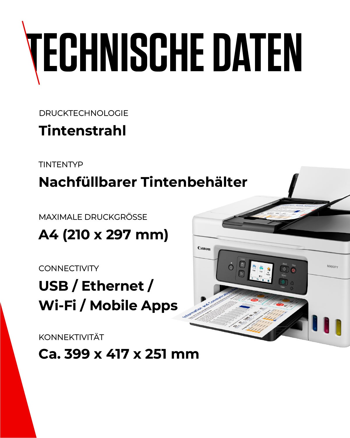 Canon Multifunktionsdrucker »MAXIFY GX4050«, 4-in-1 MegaTank-Multifunktionssystem