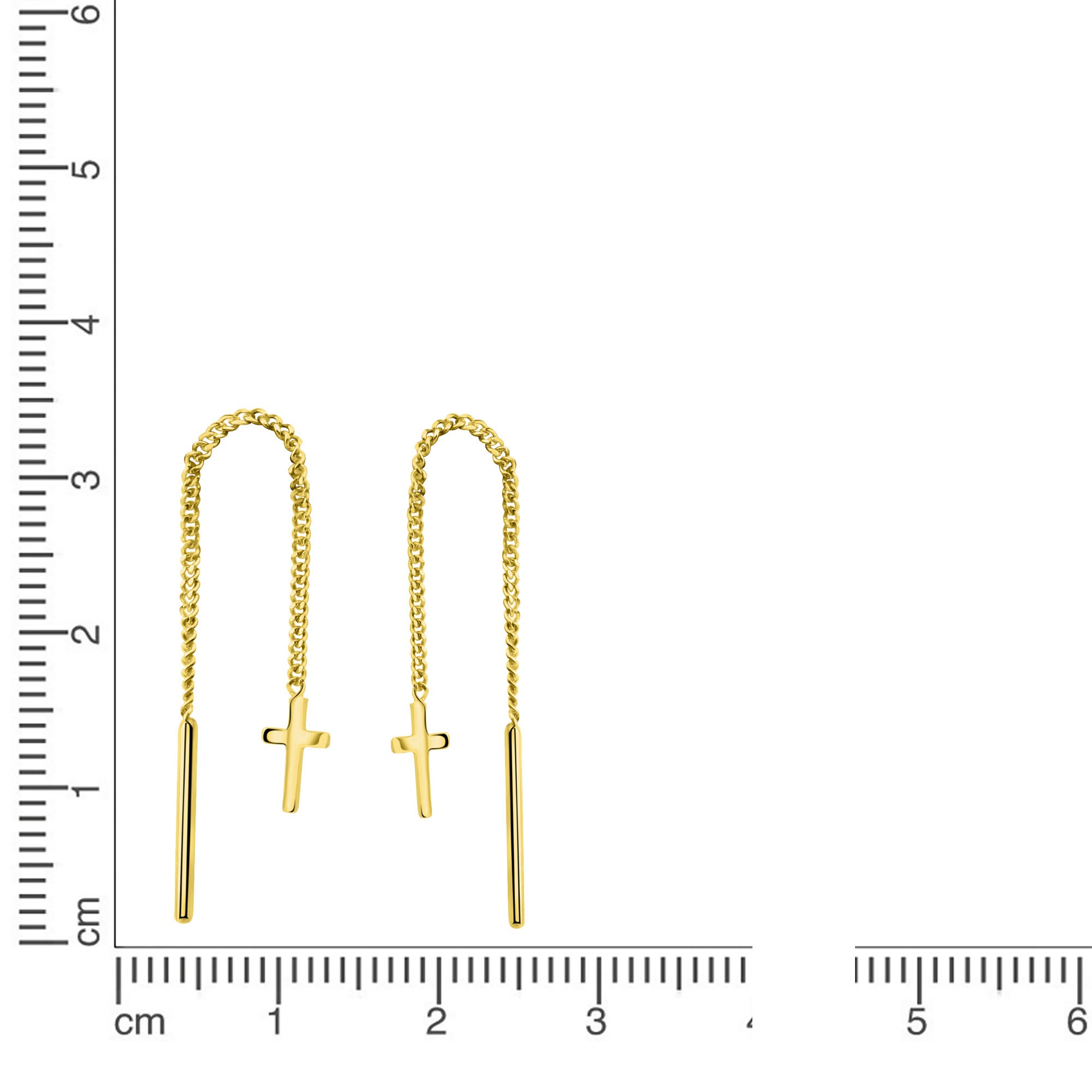 Firetti Paar Ohrhänger »Schmuck Geschenk Gold 375 Ohrschmuck Ohrringe Kreuz«