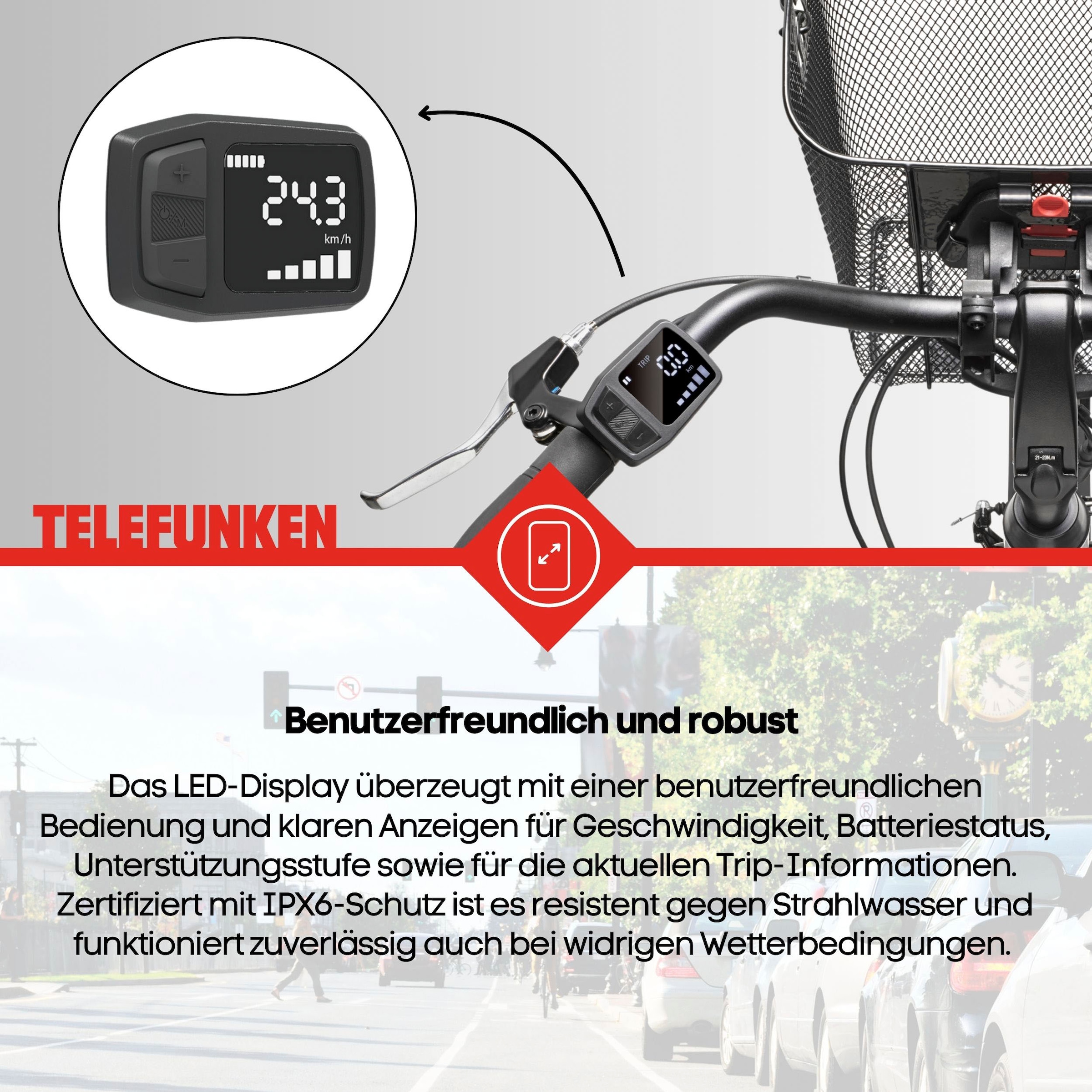 Telefunken E-Bike »Multitalent RC840«, 7 Gang, Shimano, Nexus, Frontmotor 250 W, Pedelec, Elektrofahrrad für Damen u. Herren