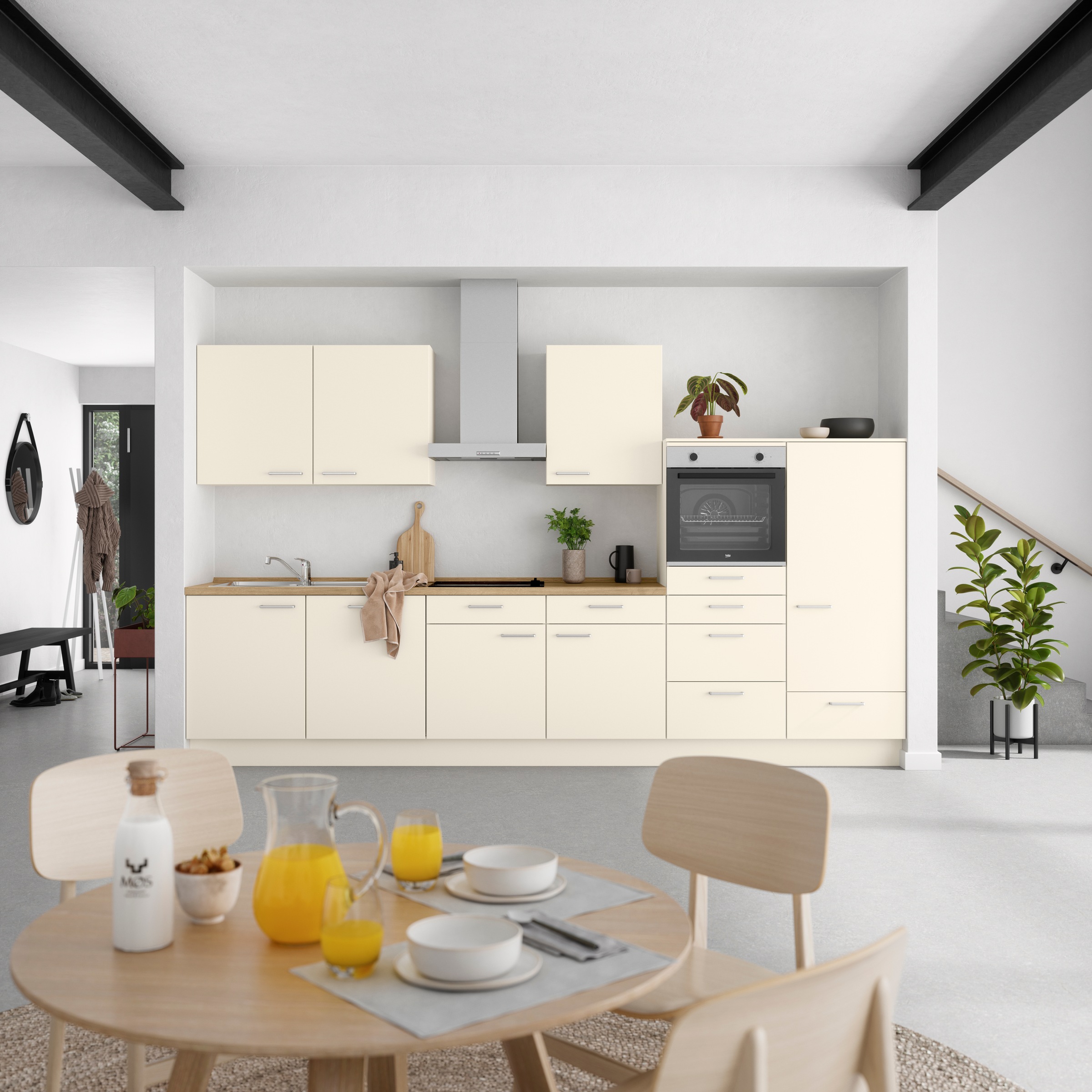 nobilia® Küchenzeile »"Touch I"«, vormontiert, Ausrichtung wählbar, Breite 360 cm, wahlw. mit E-Geräten