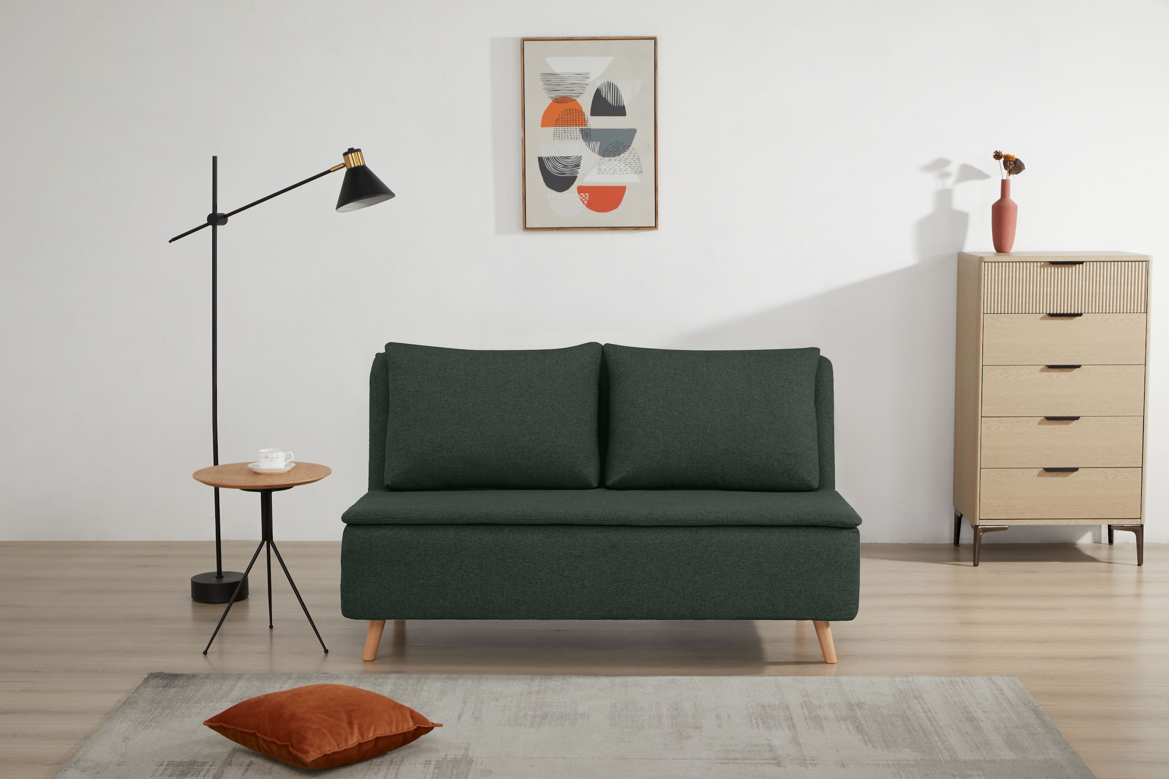INOSIGN 2-Sitzer »AINSLEY 140 cm, Schlafsofa« Verstellbare Rückenlehne und günstig online kaufen