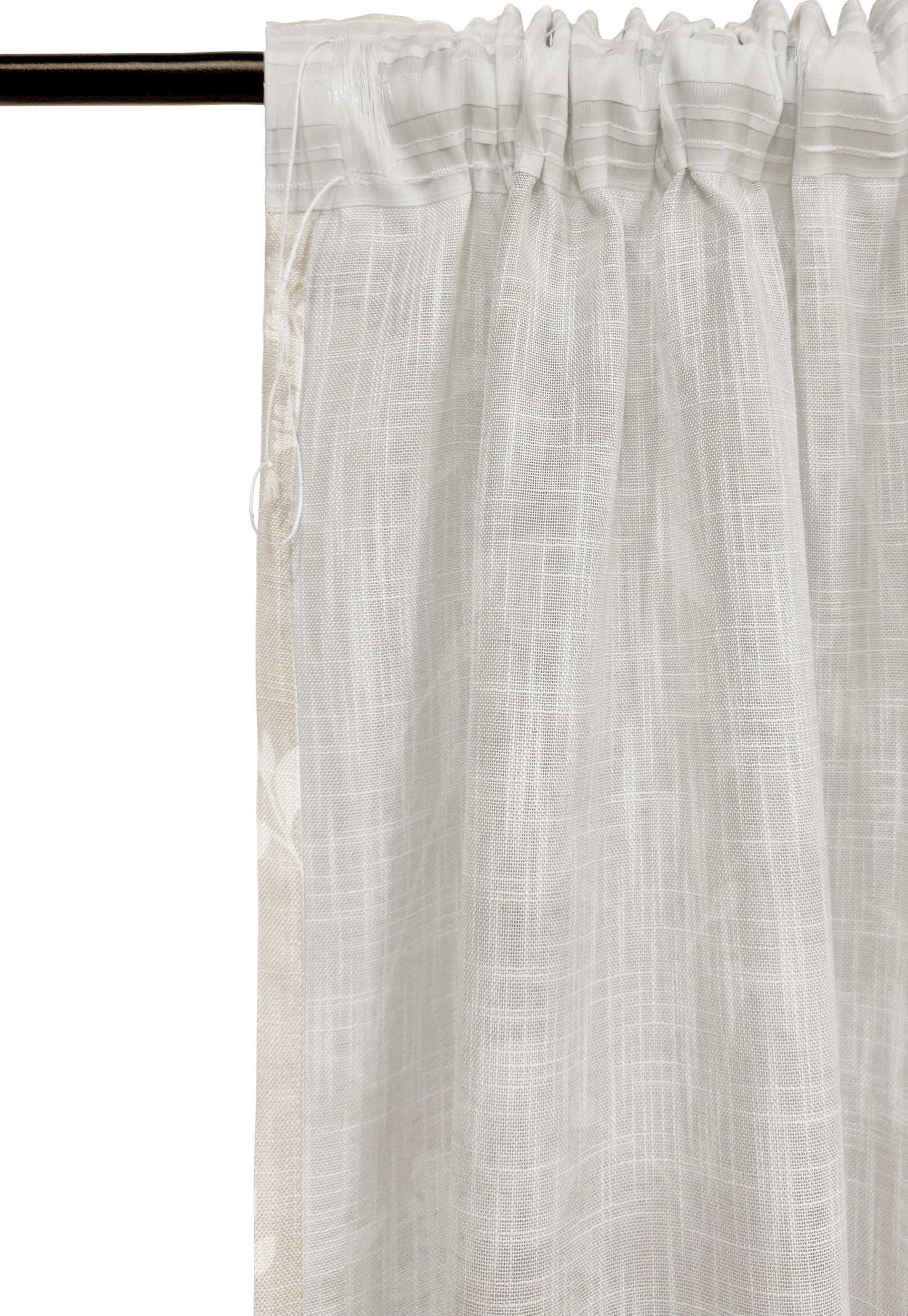 OTTO home Gardine »Linnah« Multifunktionsband 1 Stk. tlg. halbtransparent, strukturiert, Wohnzimmer, Schlafzimmer, Esszimmer,
