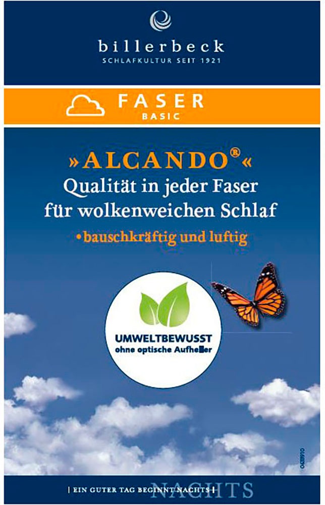 billerbeck Kunstfaserbettdecke »520 ALCANDO®, für Sommer und Winter, Decke«, Füllung 100% Polyester (AIRSOFT® - Hohlfaser), Bezug 100% Baumwoll-Feinperkal