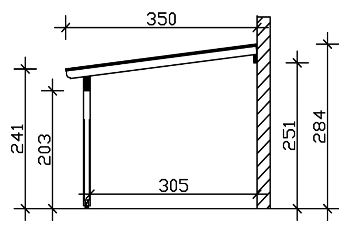 Skanholz Terrassendach »Ravenna«, 541 cm Breite, verschiedene Tiefen