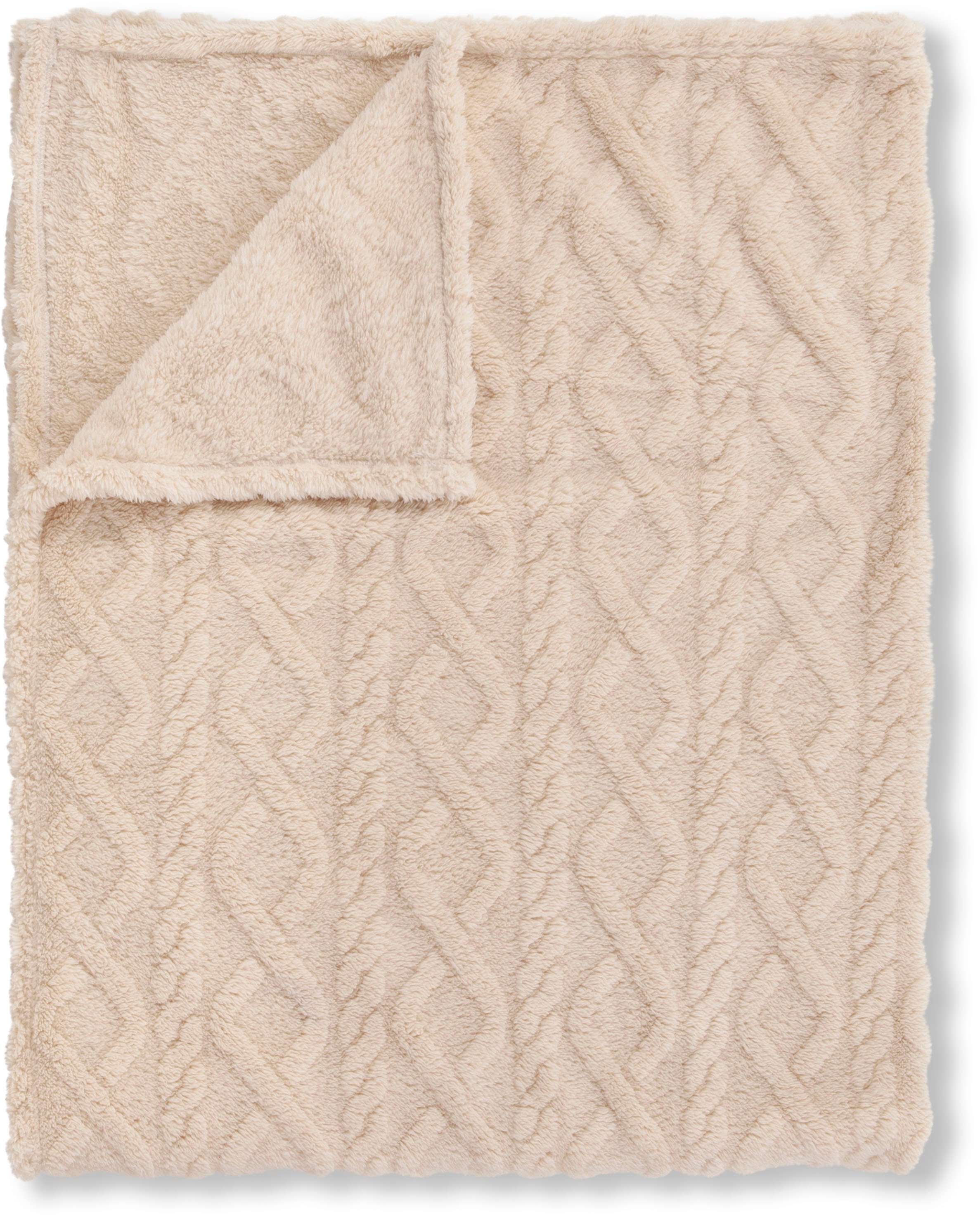 Descanso Plaid »Jacquard teddy«, Weich, Kuscheldecke, Wohndecke, Teddy, Jacquard, in 2 Größen