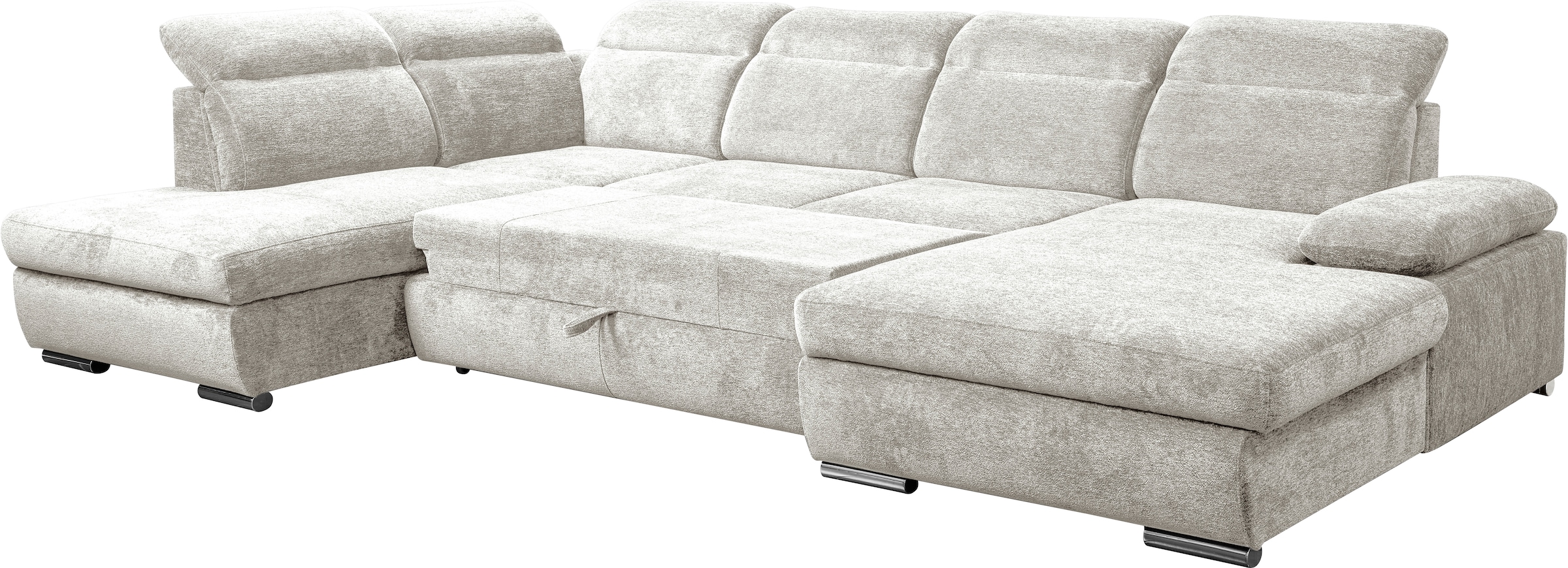 WERK2 Wohnlandschaft »Cordoba inkl. Bett, Bettkasten & Kopfteilfunktion, Breite 359 cm«