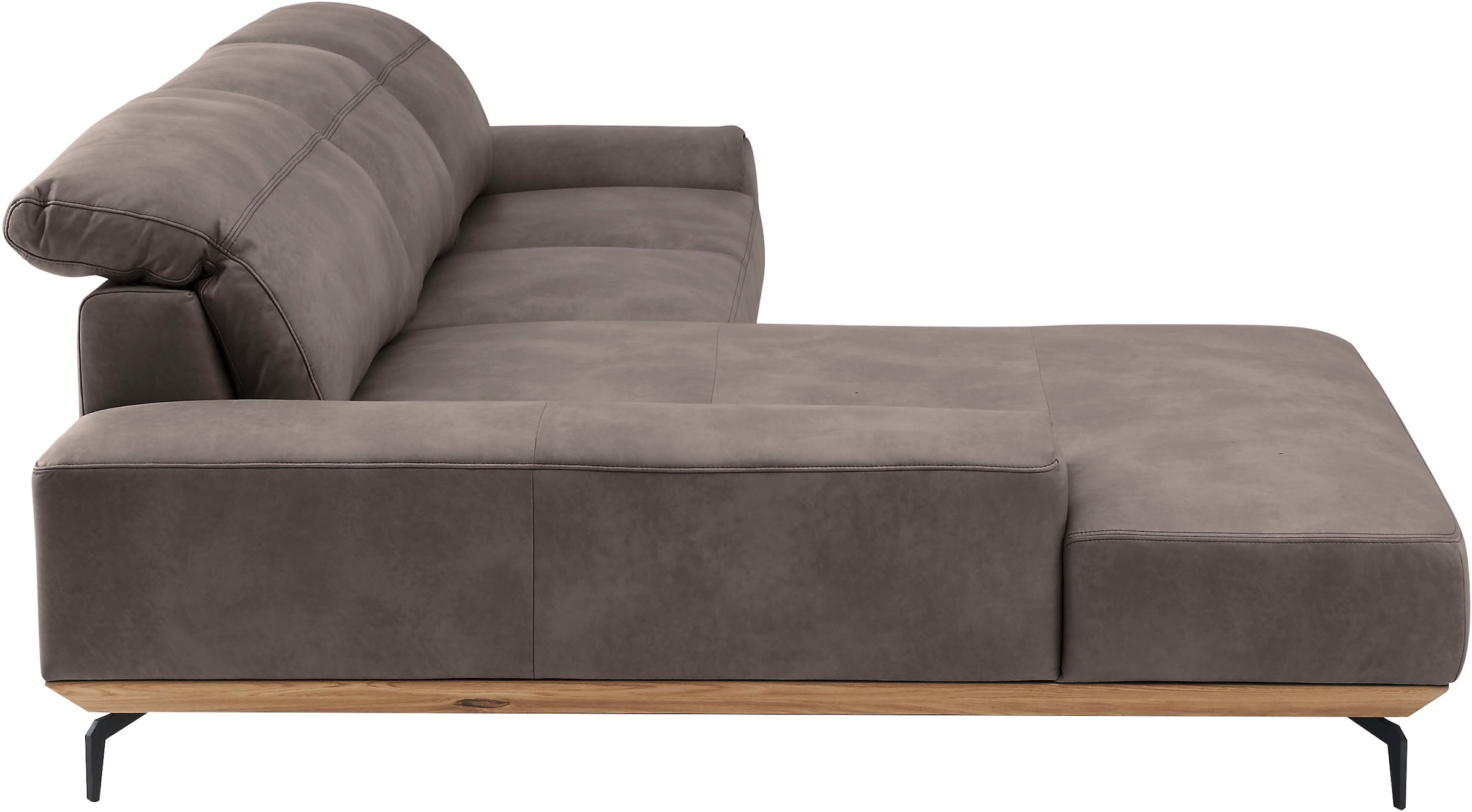 Musterring Wohnlandschaft »MR 2490«, Fuß Schwarz, Sitzhöhe 46cm, wahlweise mit Funktionen, Maße 342x207 cm