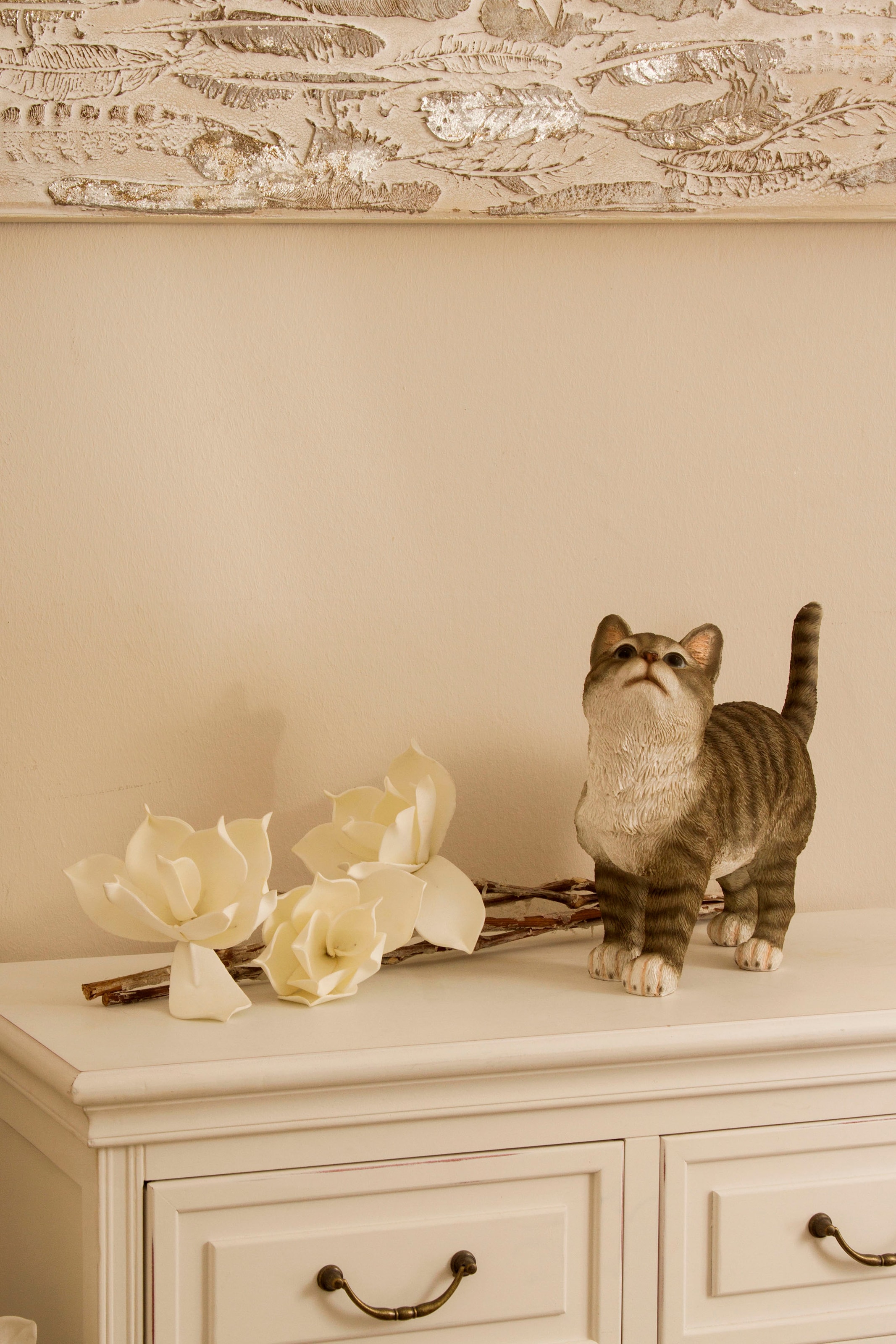 Myflair Möbel & Accessoires »Katze«, Raten Wohnzimmer Dekofigur auf getigert, grau kaufen