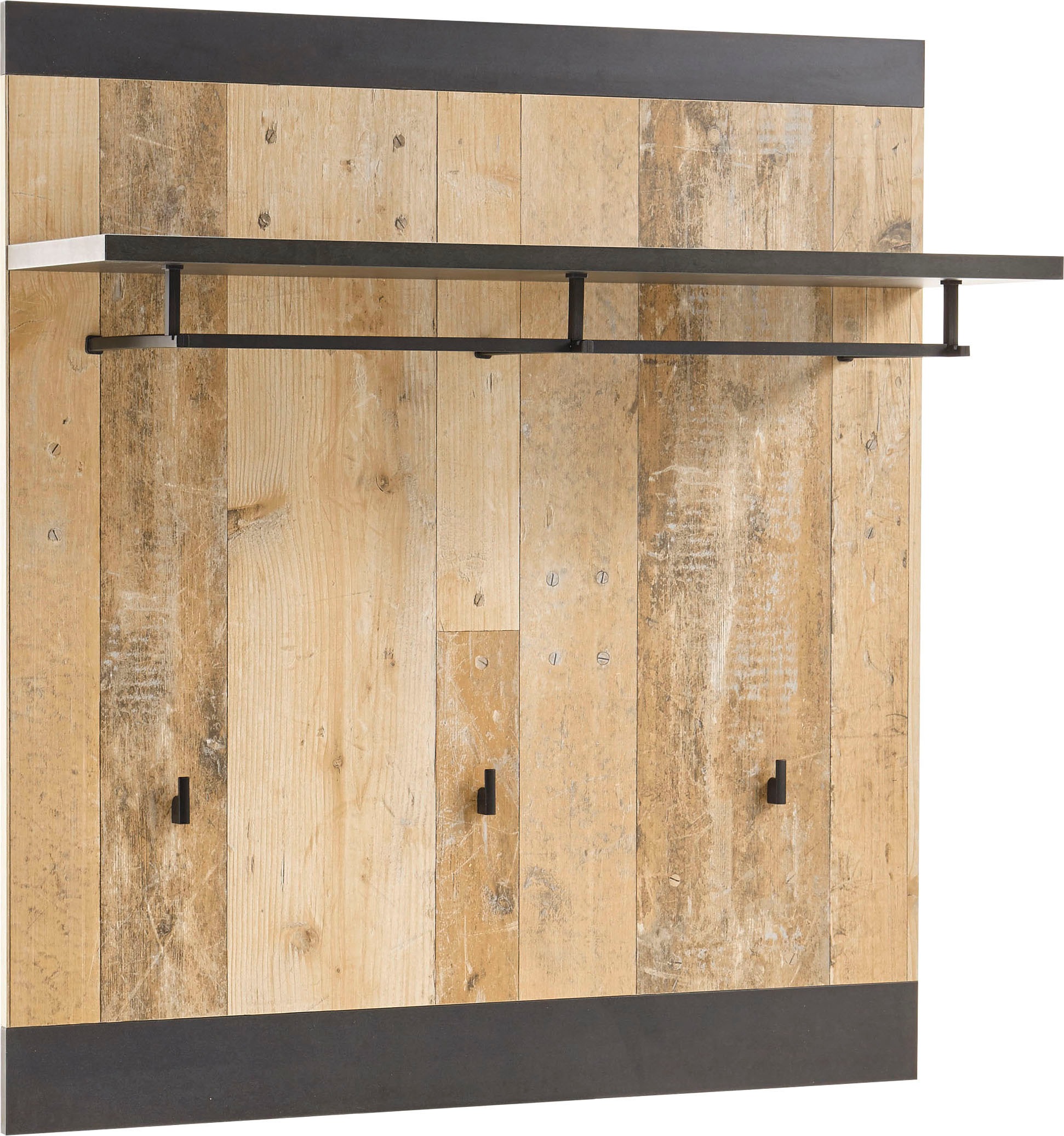 Home affaire Garderobenpaneel »SHERWOOD«, in modernem Holz Dekor, mit Beschlag aus Metall, Breite 92 cm