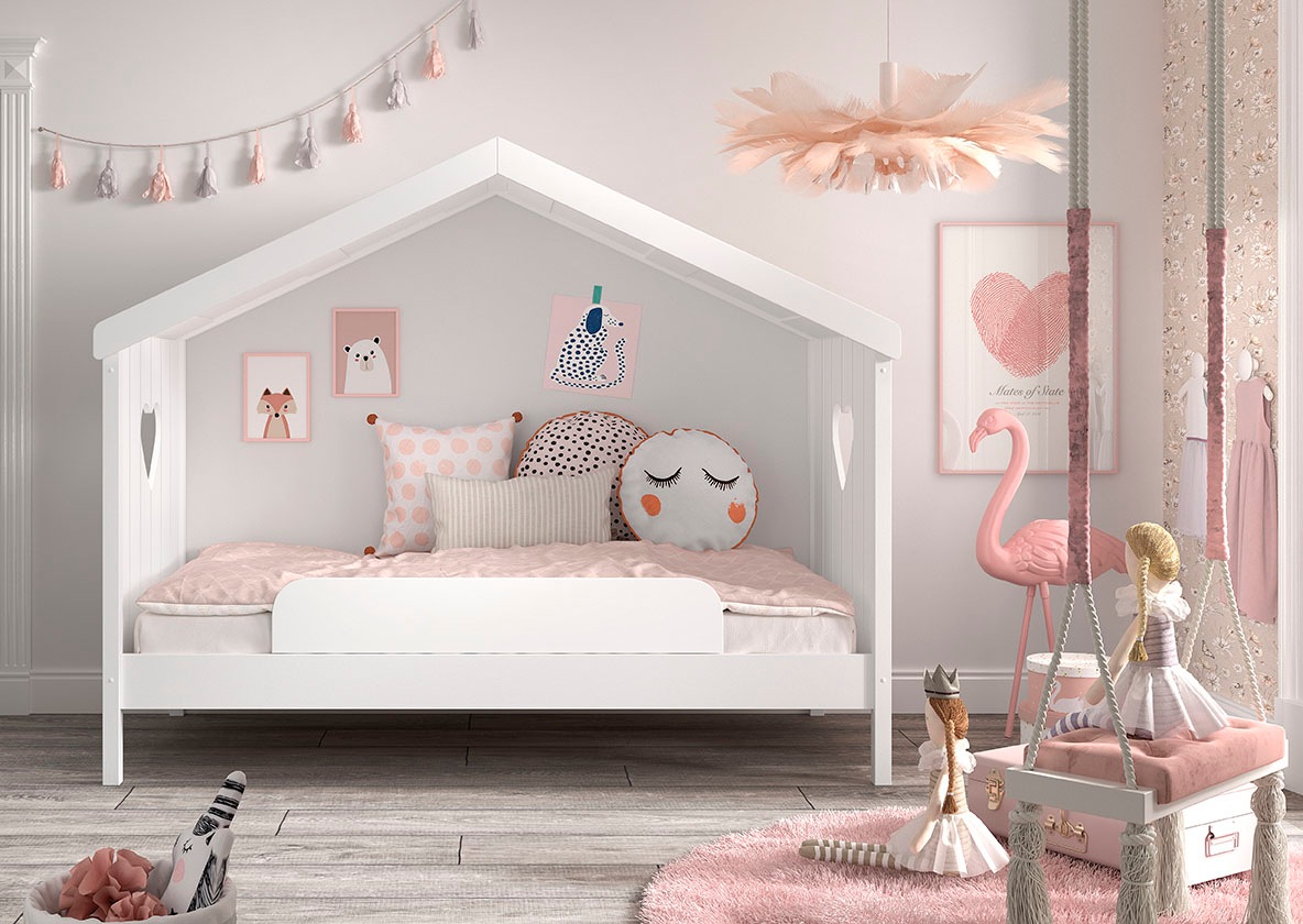 Hausbett „Amori“, weiß Inkl. Absturzschutz