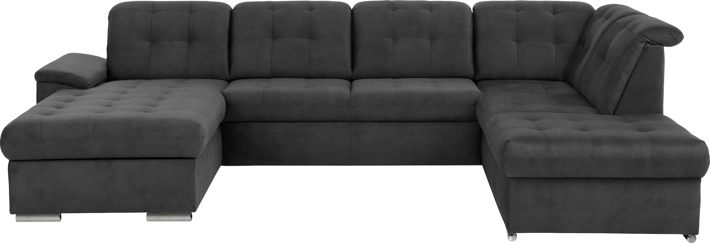 exxpo - sofa fashion Wohnlandschaft »Durango, aufwendige Sitz- und Rückenverarbeitung, bequem, U-Form« inkl. Kopfteilverstellung, wahlweise mit Bettfunktion und Bettkasten