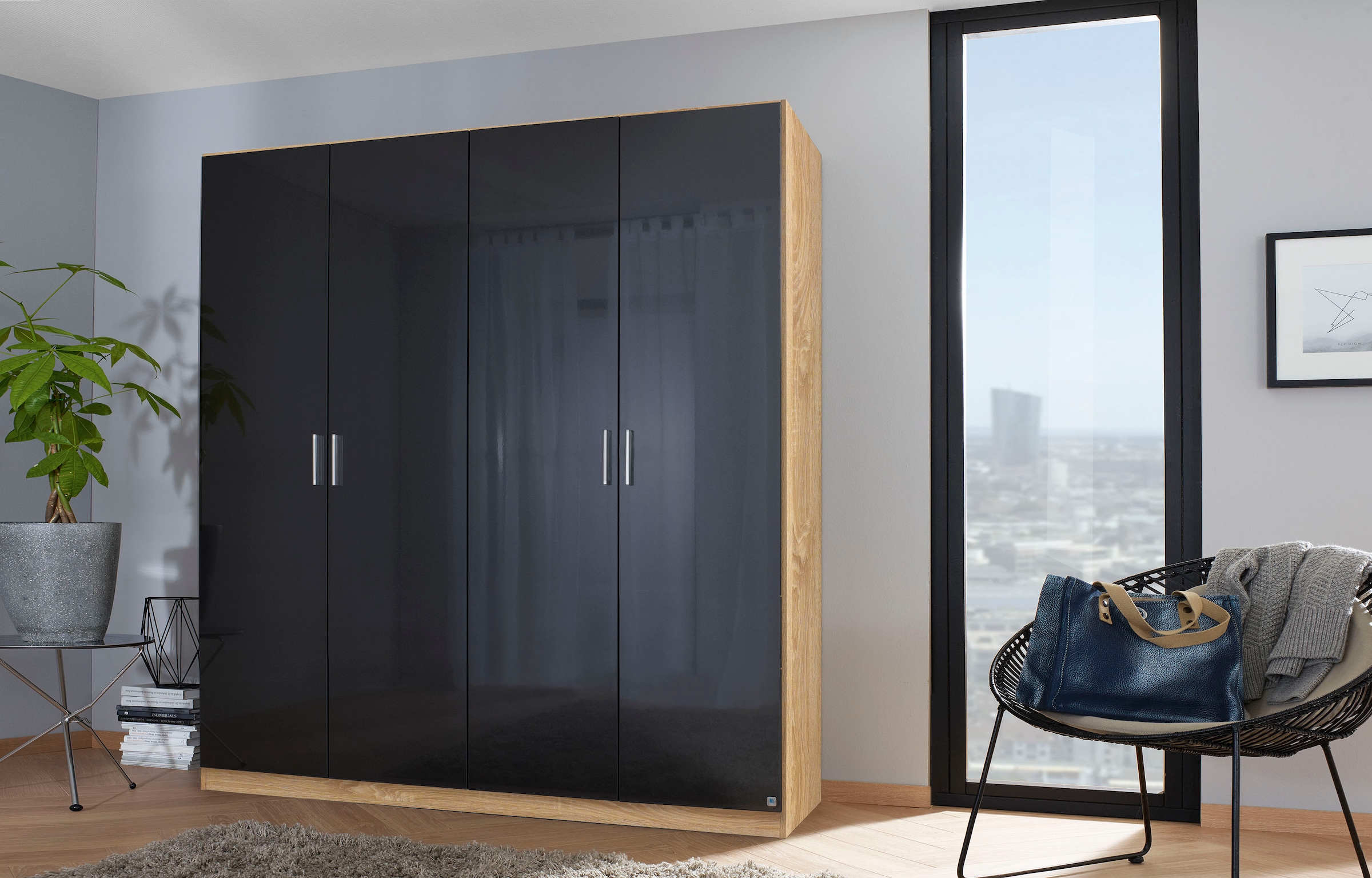 rauch Drehtürenschrank »Celle«, in 4 Breiten und 2 Höhen, optional mit Schubkästen MADE IN GERMANY