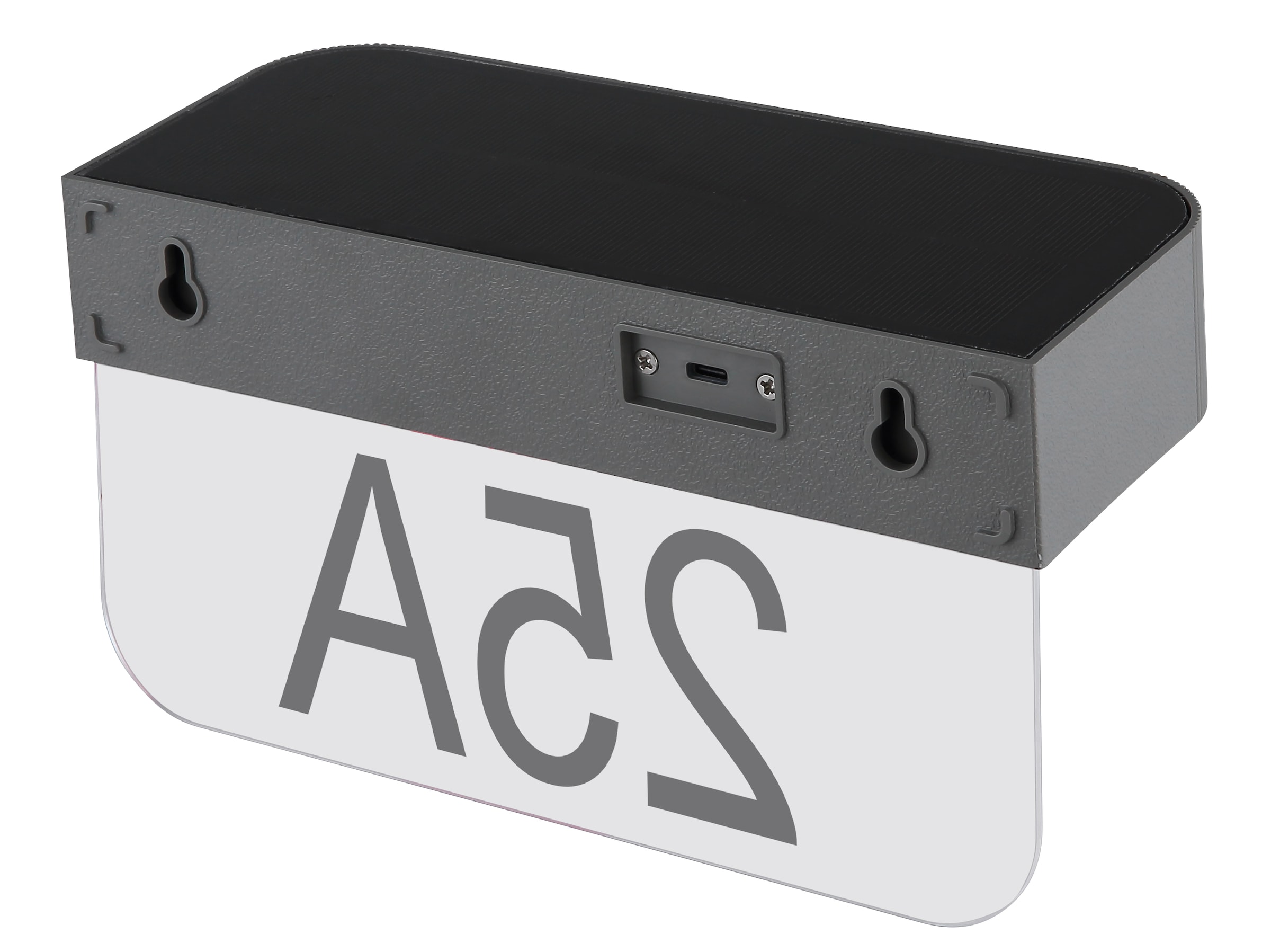 GLOBO LIGHTING LED Solarleuchte »SOLARLEUCHTE KUNSTSTOFF GRAU, 1XLED-Modul« LED-Modul 1 Stk. Warmweiß Solarleuchte grau matt mit Sensor, IP54, 3 Leuchtstufen, Akku