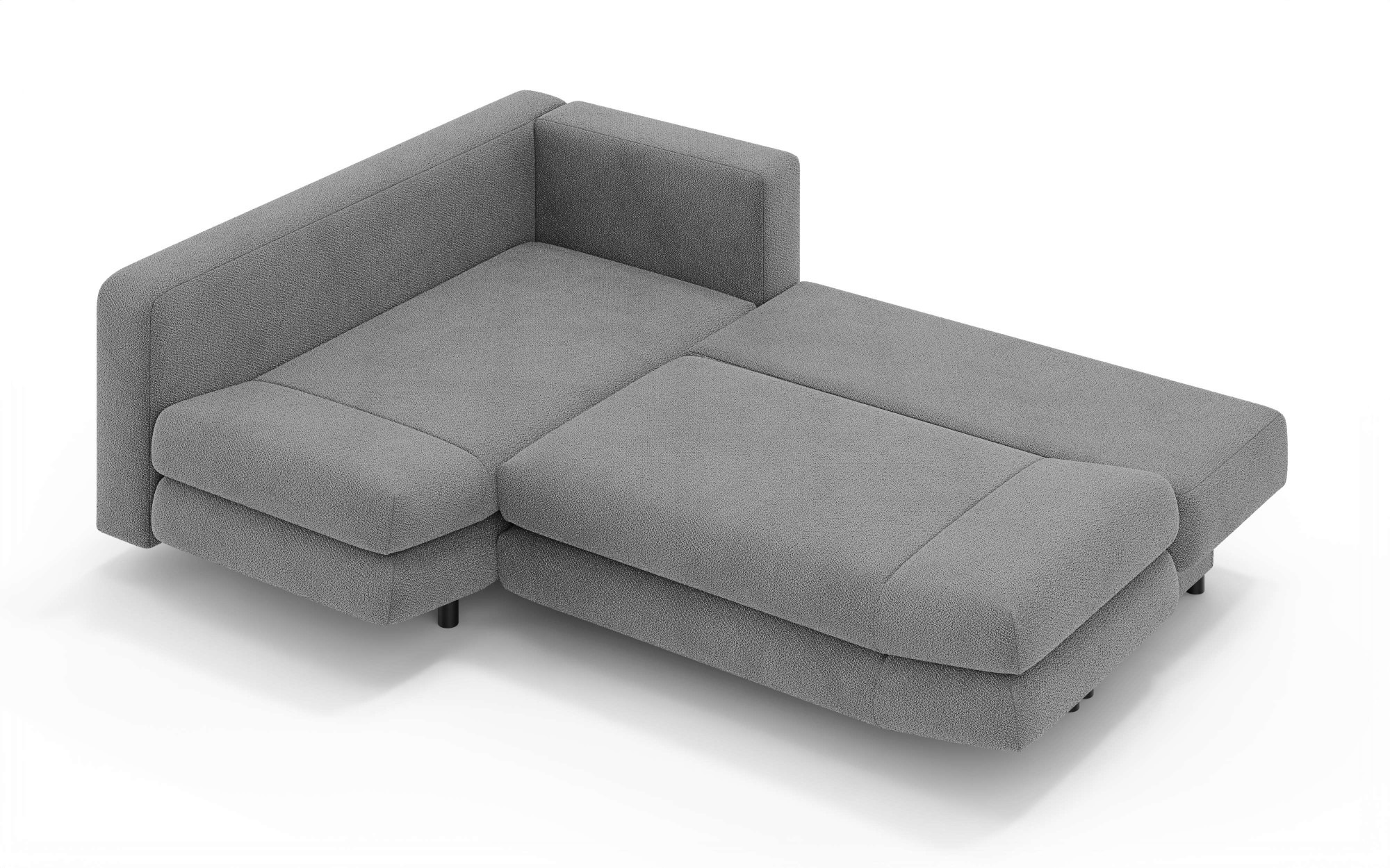 Home affaire Ecksofa »LENNARA Schlafsofa mit Bettkasten, Maße B/T/H: 234/179/85 cm«, L-Form mit Ottomane rechts/links, mit Wellenunterfederung